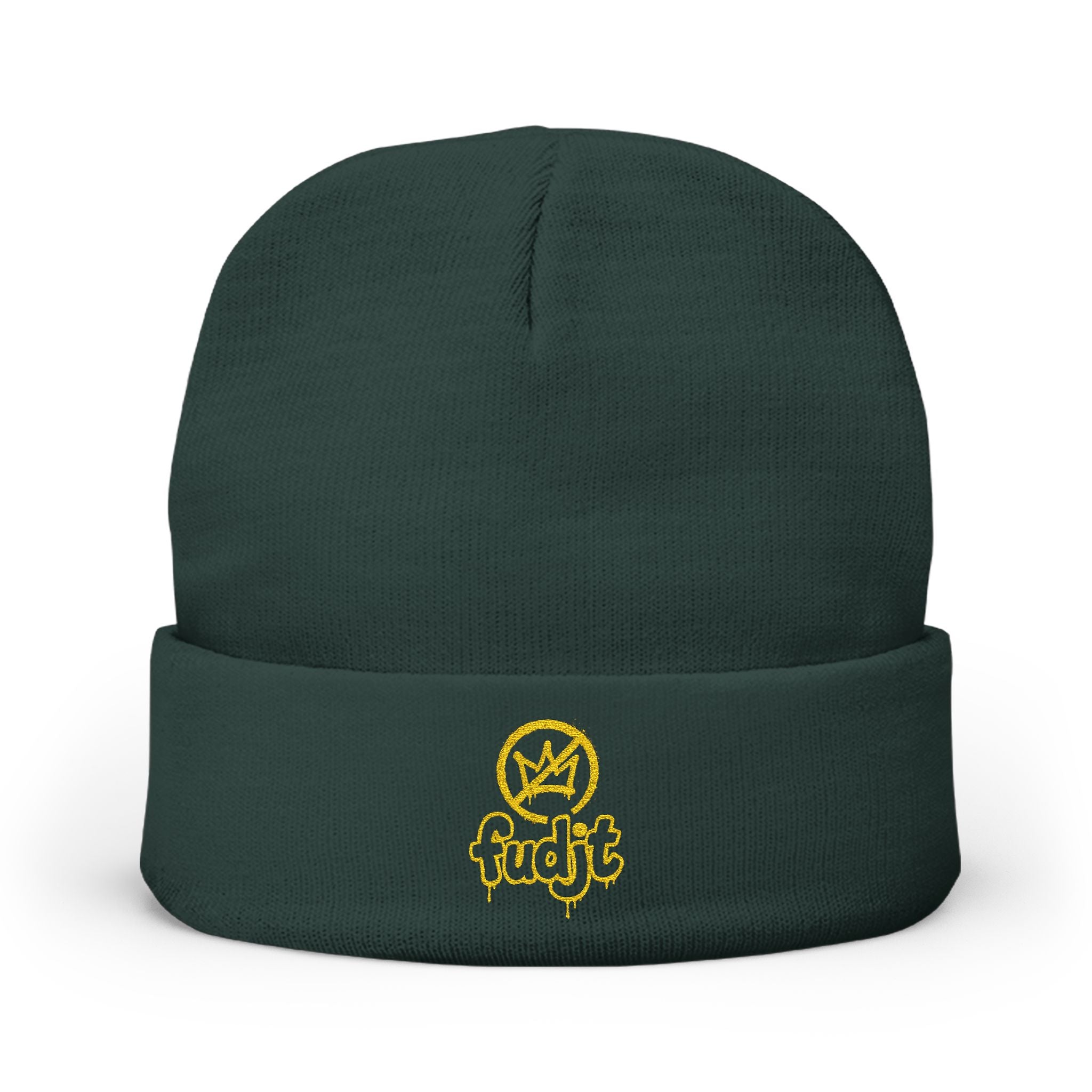 fudjt No Kings Knit Beanie | Gold Embroidery | 6 Colors
