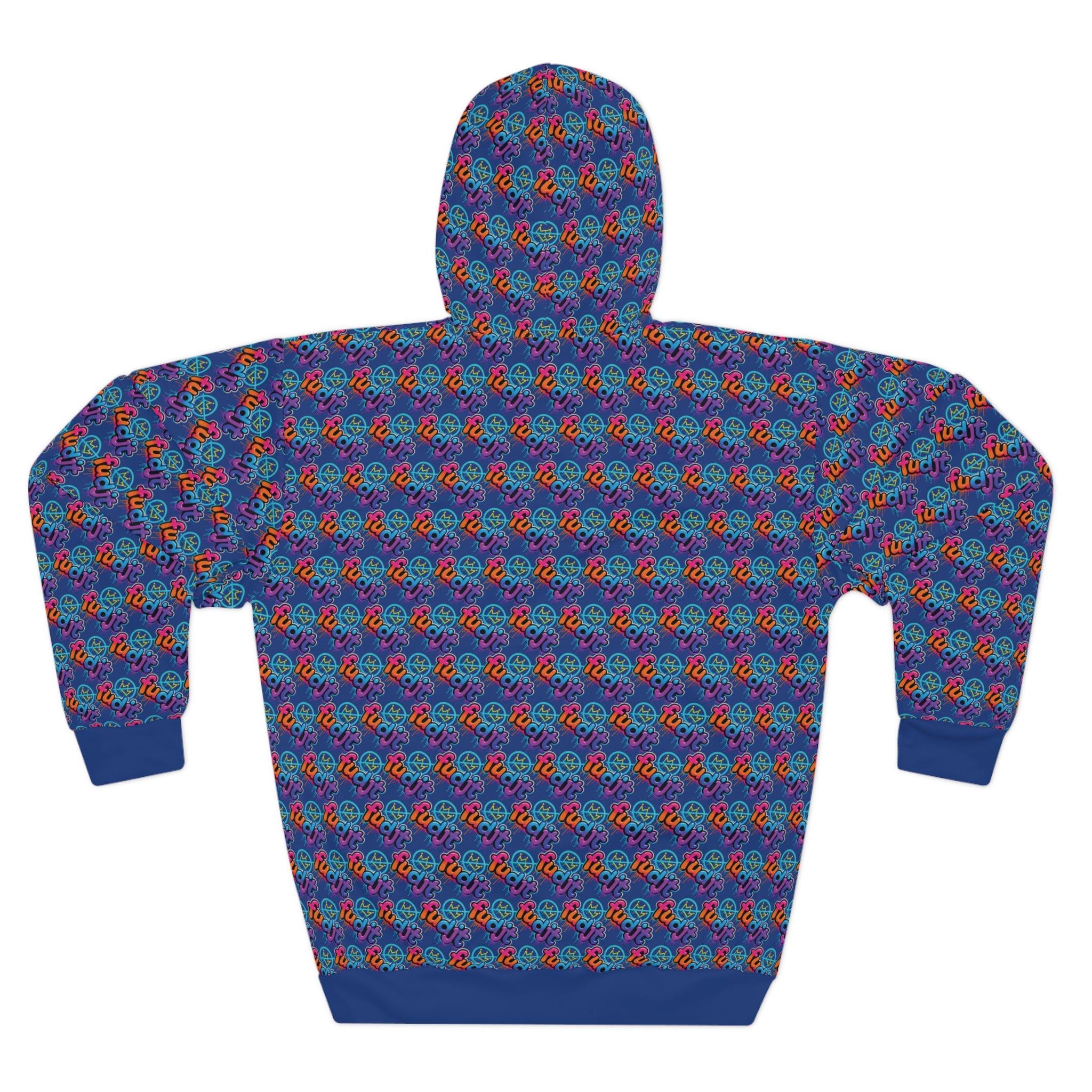 fudjt No Kings Clown Town Hoodie | All Over Dark Blue Stagger Lee 2.5-45