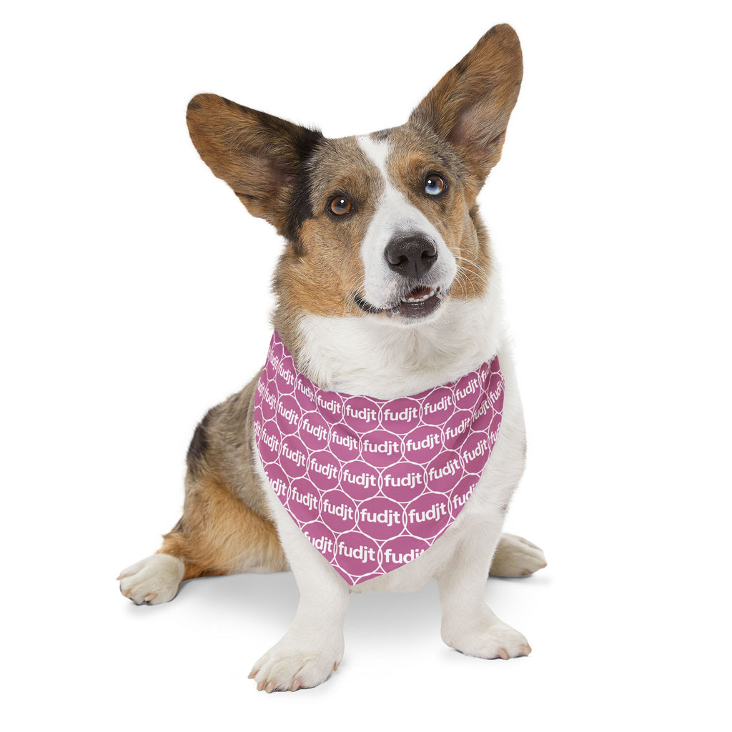Light Pink fudjt Unbroken Chain 1.25  Bandana Collar for Dogs, Cats & More | 4 Sizes