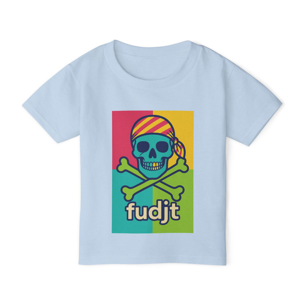 fudjt Toddler Tee with "Booty" Skull and Crossbones Design | 6 Colors
