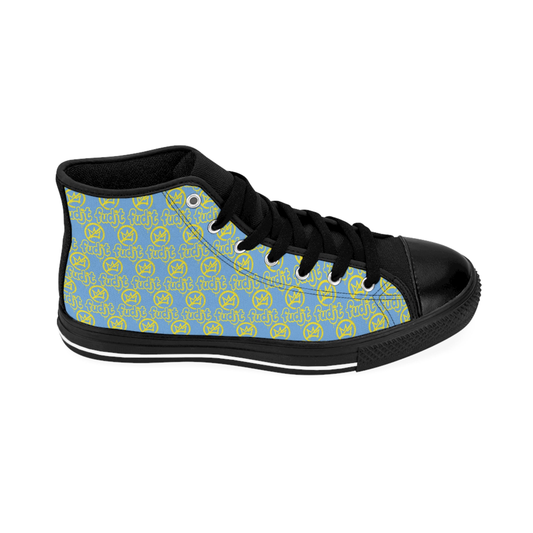 Light Blue Golden fudjt No Kings Street Style Sneakers | Women & Girls 1 High Top