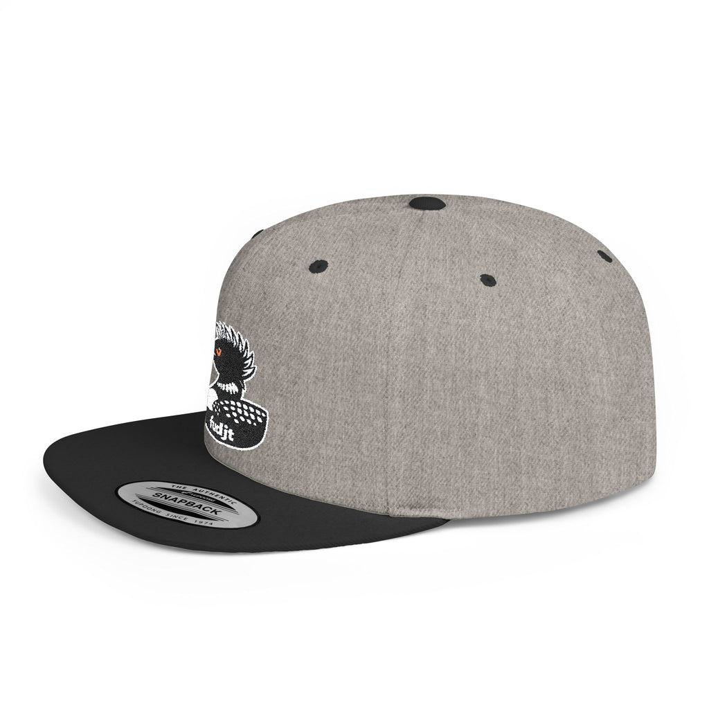 fudjt Flat Bill Snapback Hat | Rebel Loon Decoy Embroidery | 15 Colors