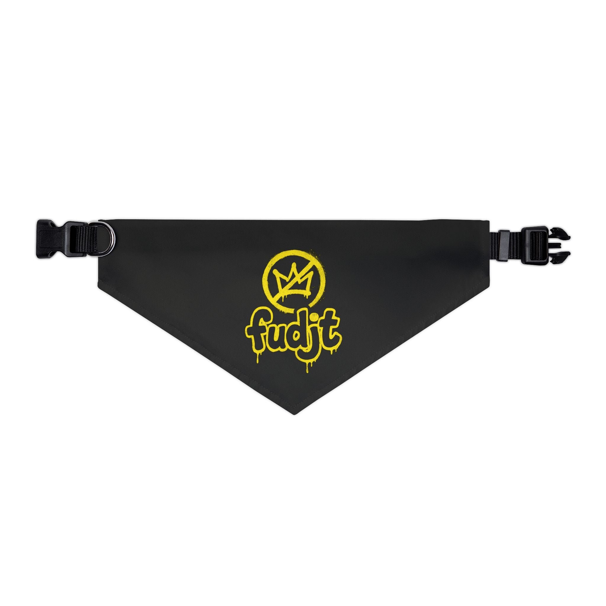 Black Golden fudjt No Kings Bandana Collar for Dogs, Cats & More | 4 Sizes