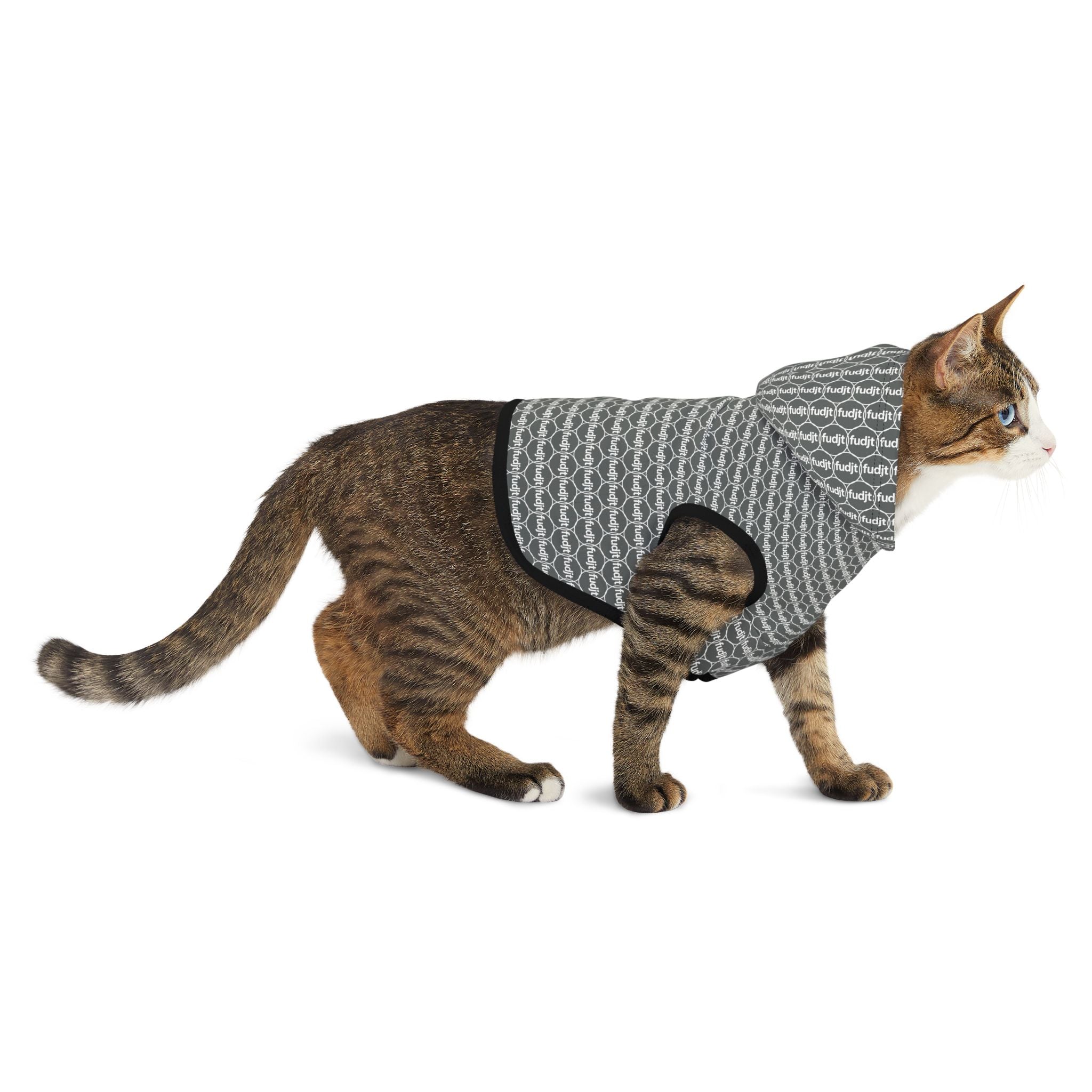 Dark Gray fudjt Pet Hoodie | Unbroken Chain 1.25 | 7 Sizes