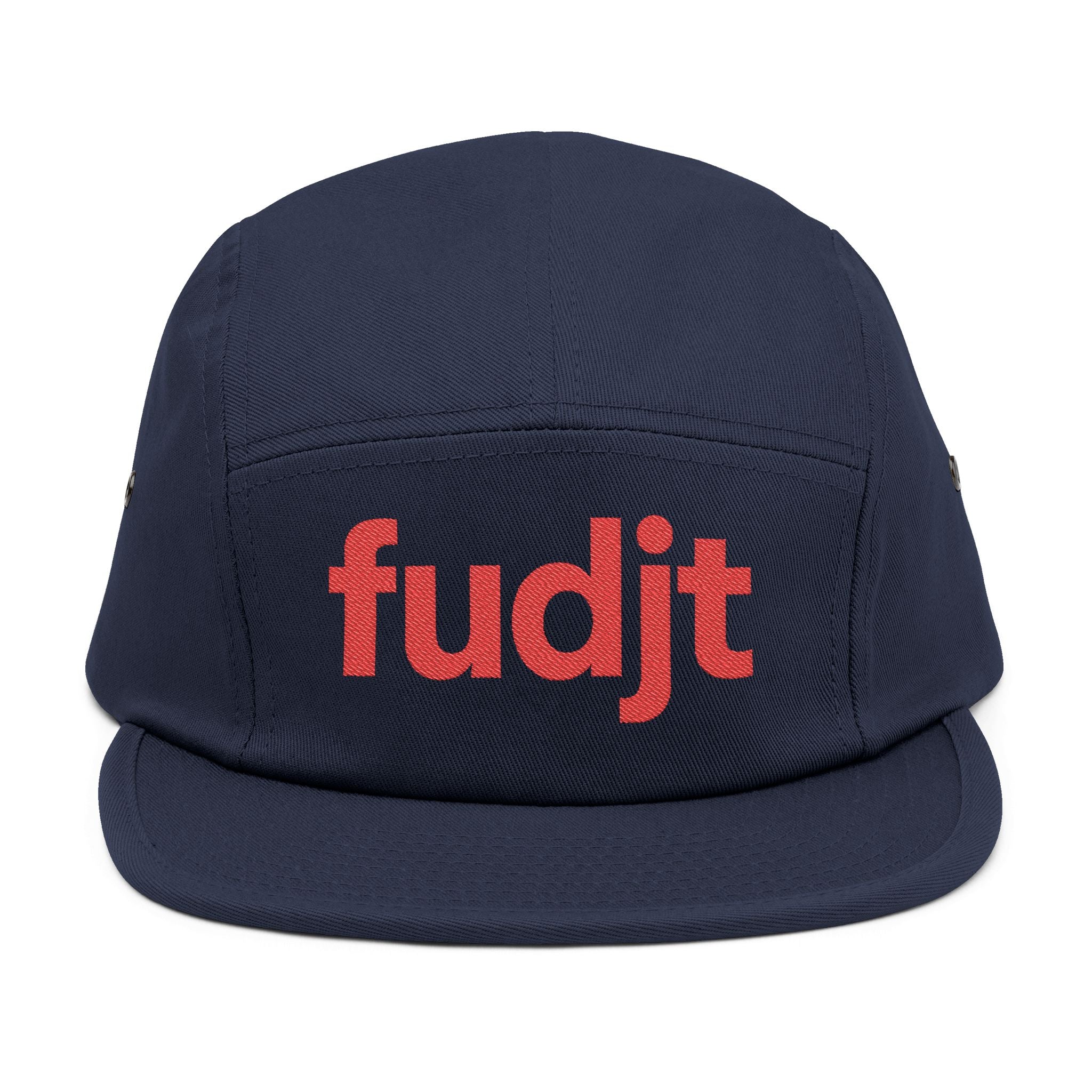 Embroidered 5 Panel Cap - Red fudjt Logo - 6 Colors