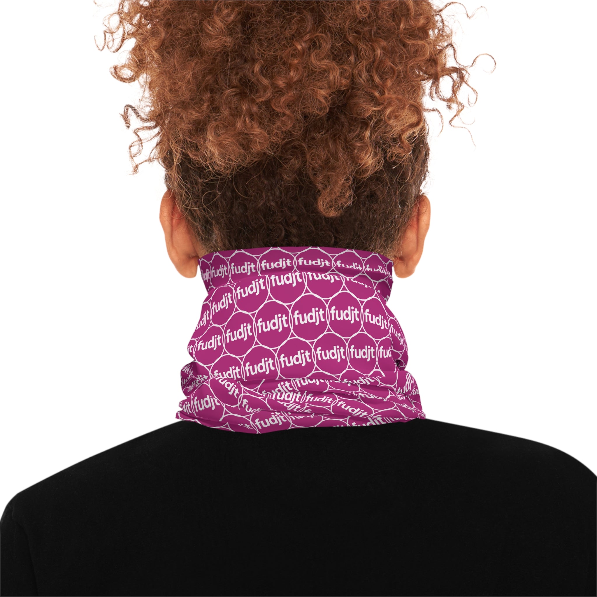 Pink & White fudjt Unbroken Chain 1.25 Neck Gaiter