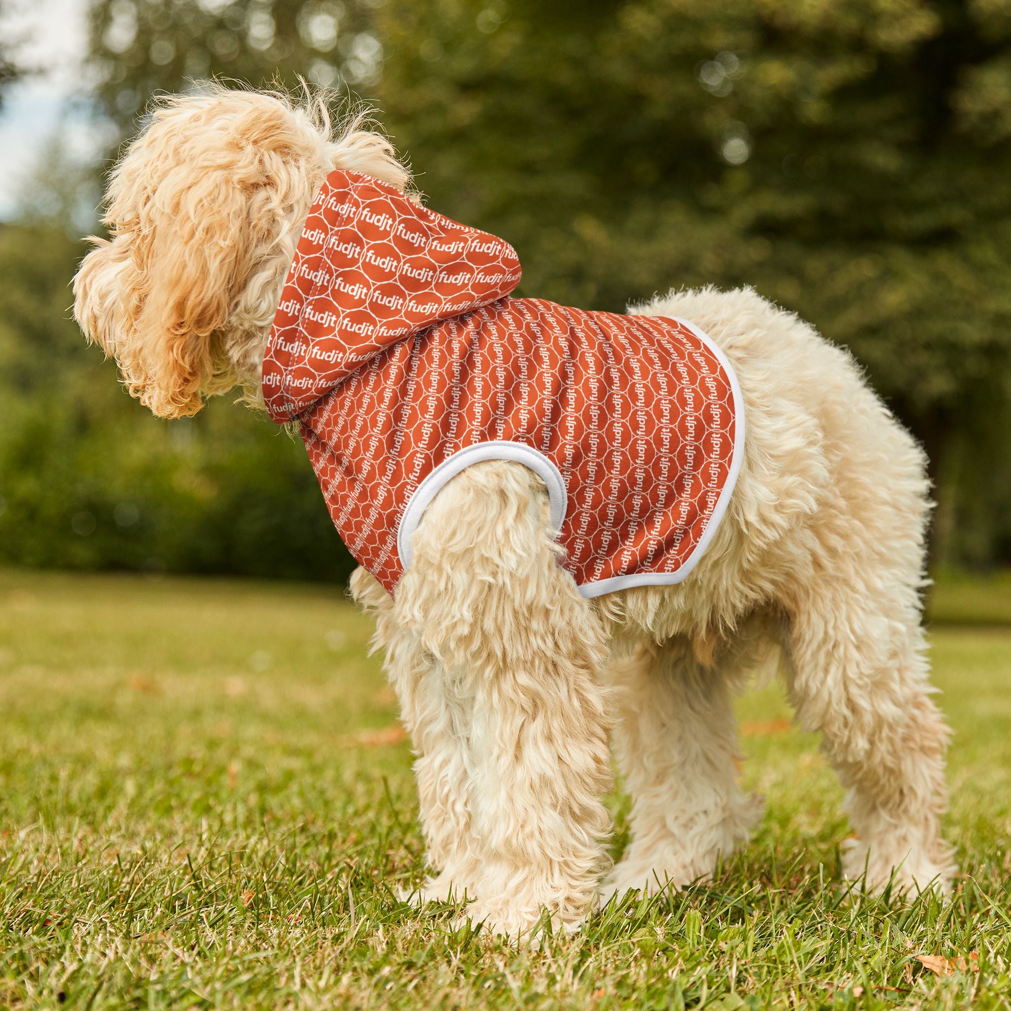 Orange fudjt Pet Hoodie | Unbroken Chain 1.25 | 7 Sizes