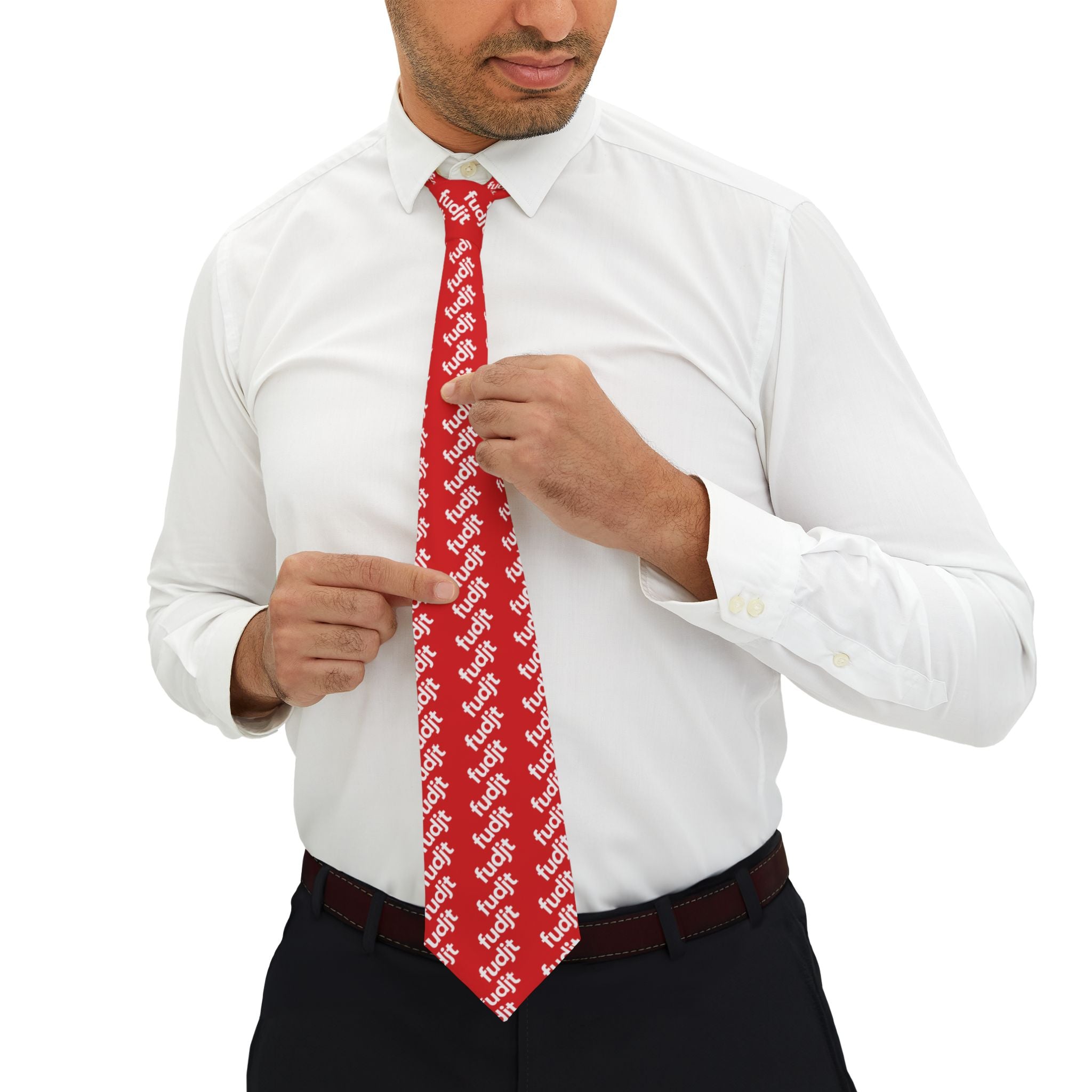 Red White fudjt 45-50 Fine Necktie
