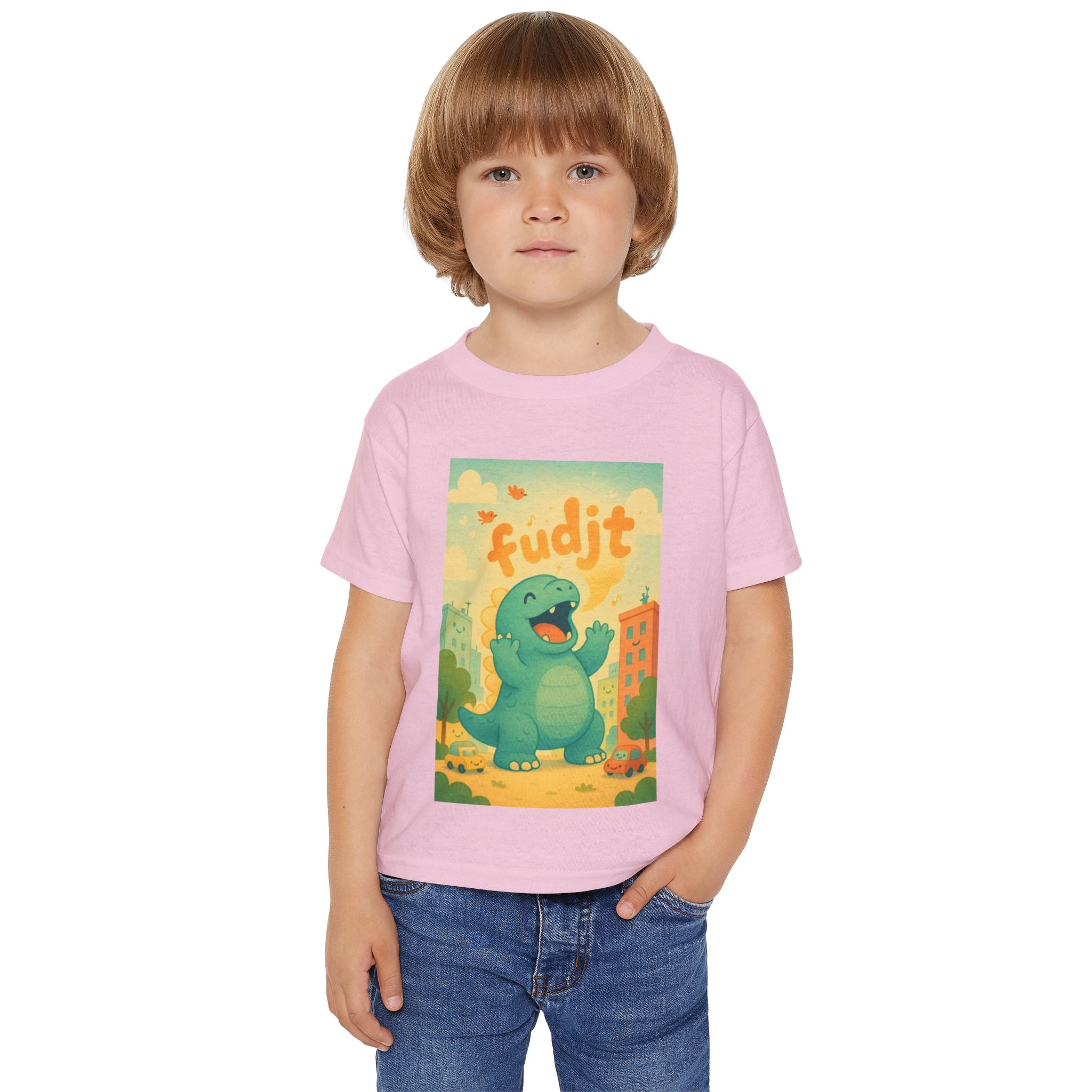 fudjt Toddler Tee with Dino Joy Design | 6 Colors