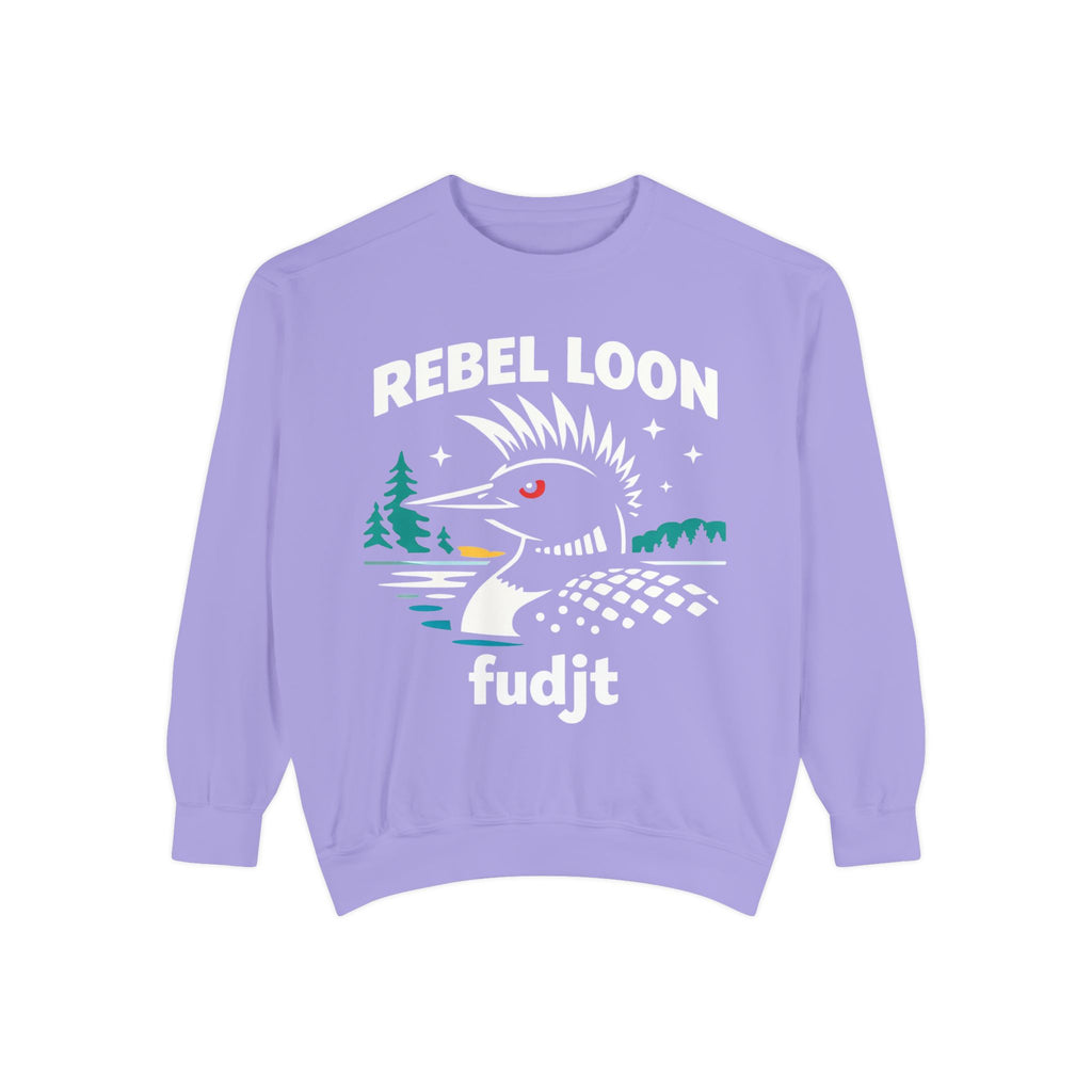 Rebel Loon fudjt Retro Wildlife Crewneck, Bold Pink Drip Backside | 14 Colors