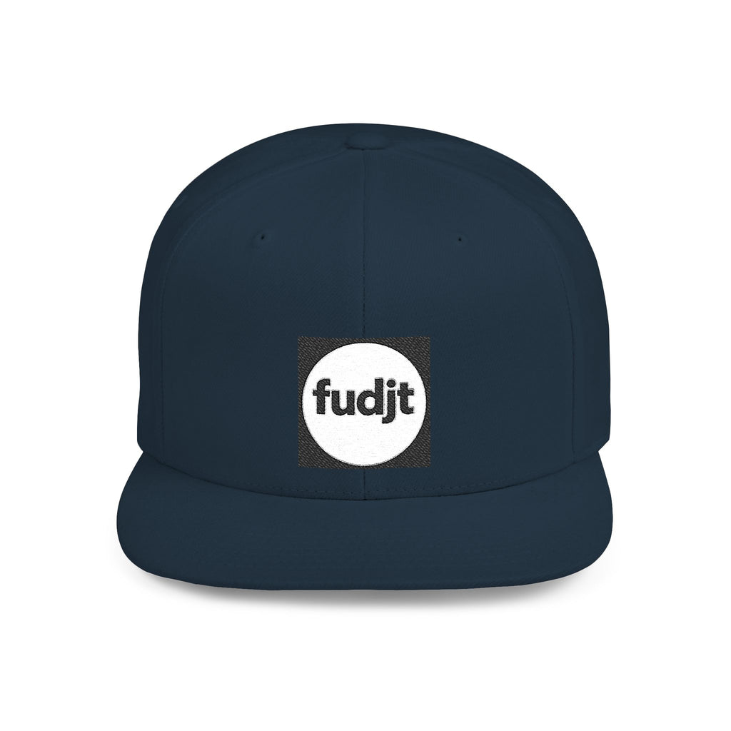 Black Square fudjt Circle Flat Bill Snapback Hat | Embroidered |  15 Colors