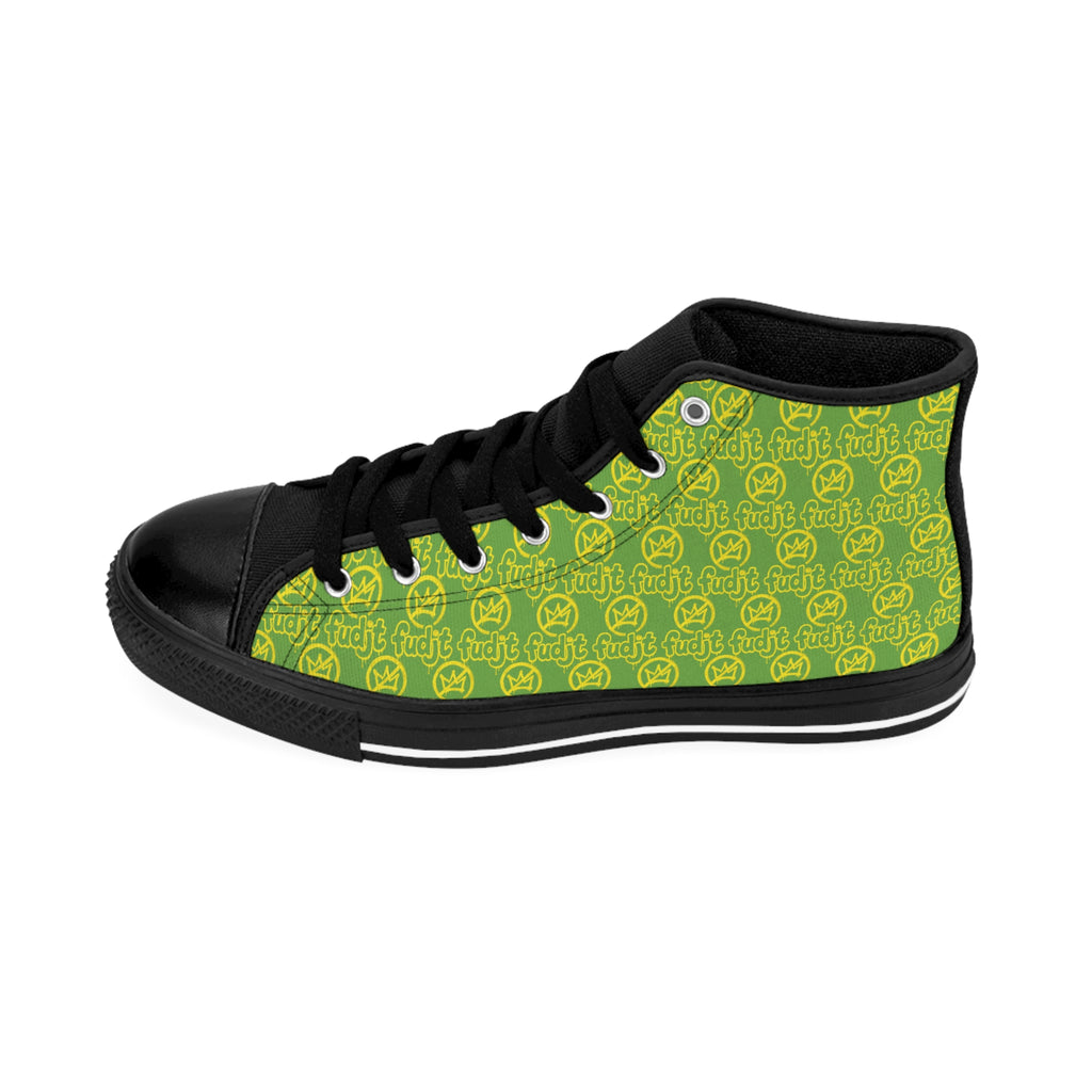 Green Golden fudjt No Kings Street Style Sneakers | Women & Girls 1 High Top