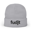 Stylish & Cozy fudjt Knit Beanie | Black Embroidery | 2 Colors