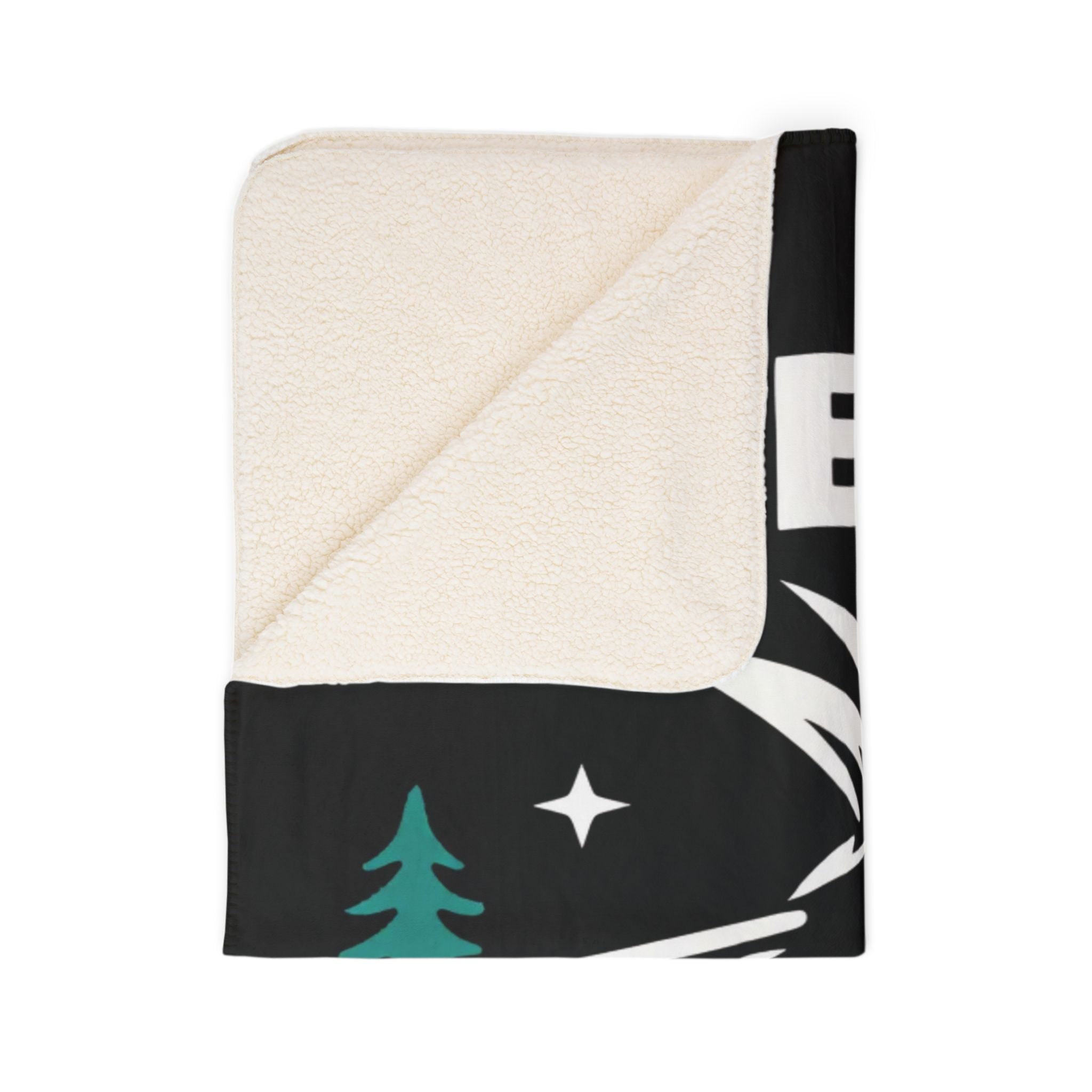 Rebel Loon fudjt Fleece Blanket — Retro Loon Nature Sherpa Throw | 2 Colors, 2 Sizes