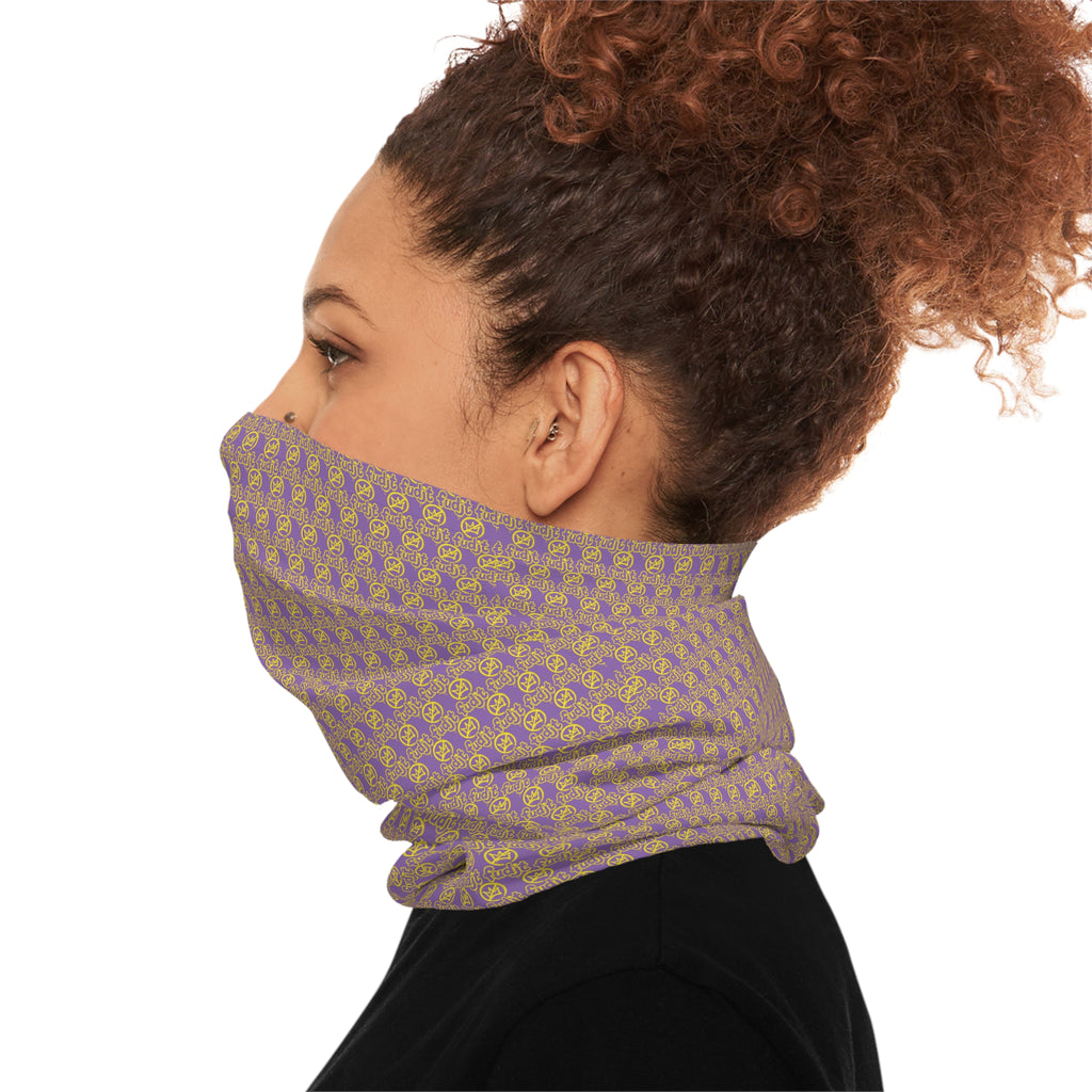 Light Purple Golden fudjt No Kings .5 Neck Gaiter