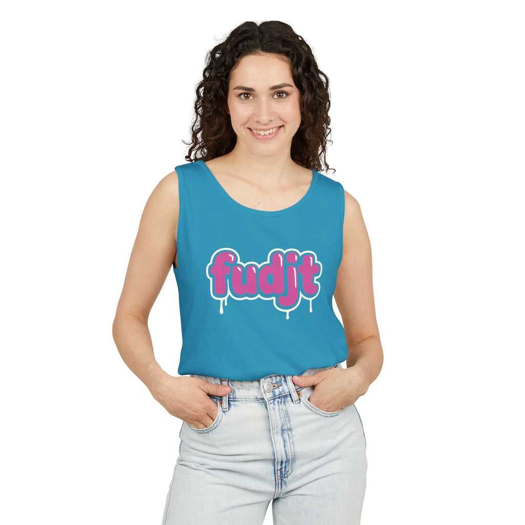 Pink Drip fudjt Long Tank Top | 16 Colors