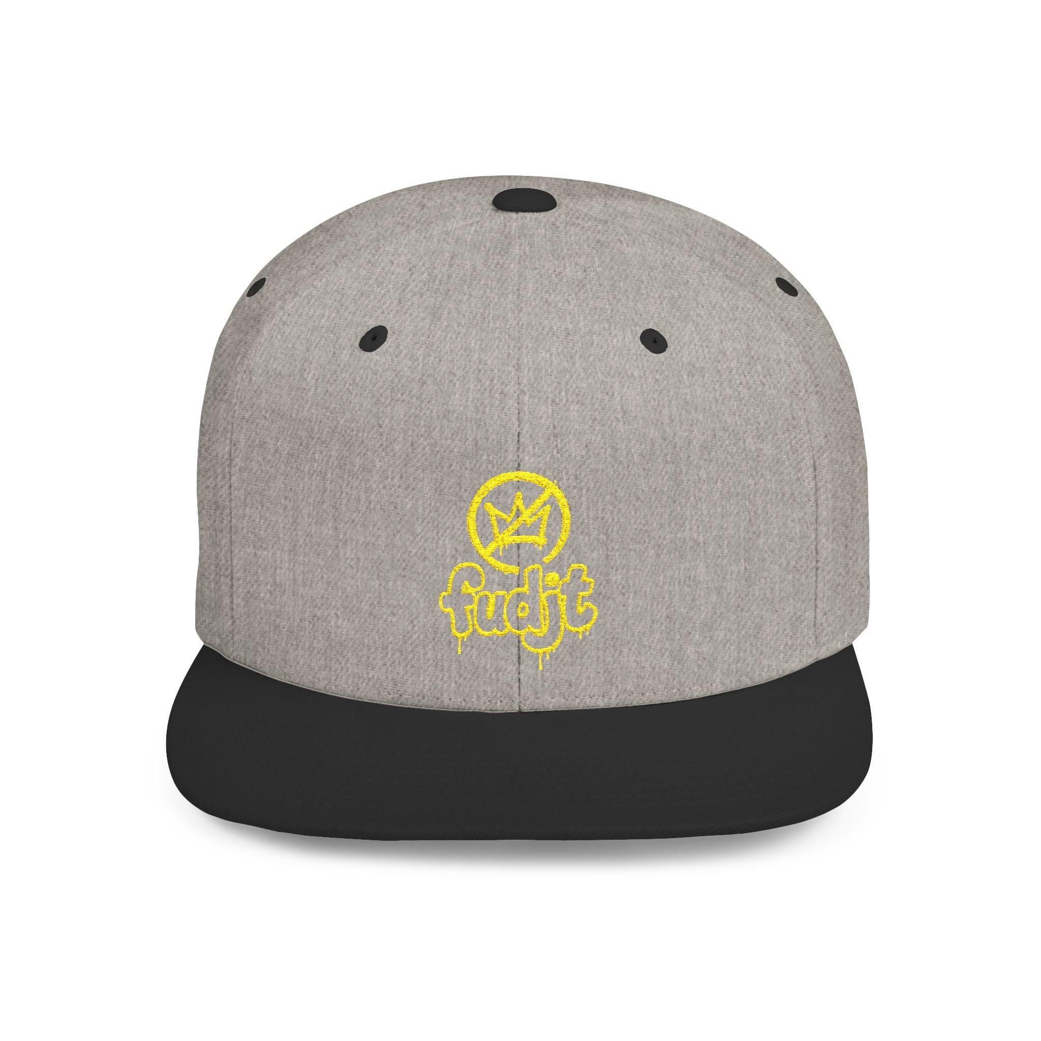 Golden fudjt No Kings Flat Bill Snapback Hat | Embroidered |  14 Colors
