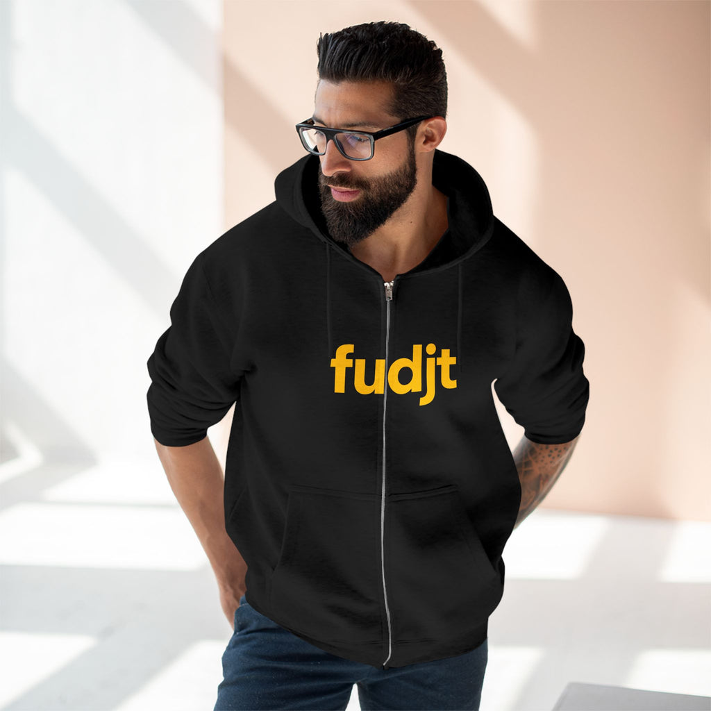 Zip Hoodie with Golden fudjt Design | Cozy Everyday Comfort | 8 Colors