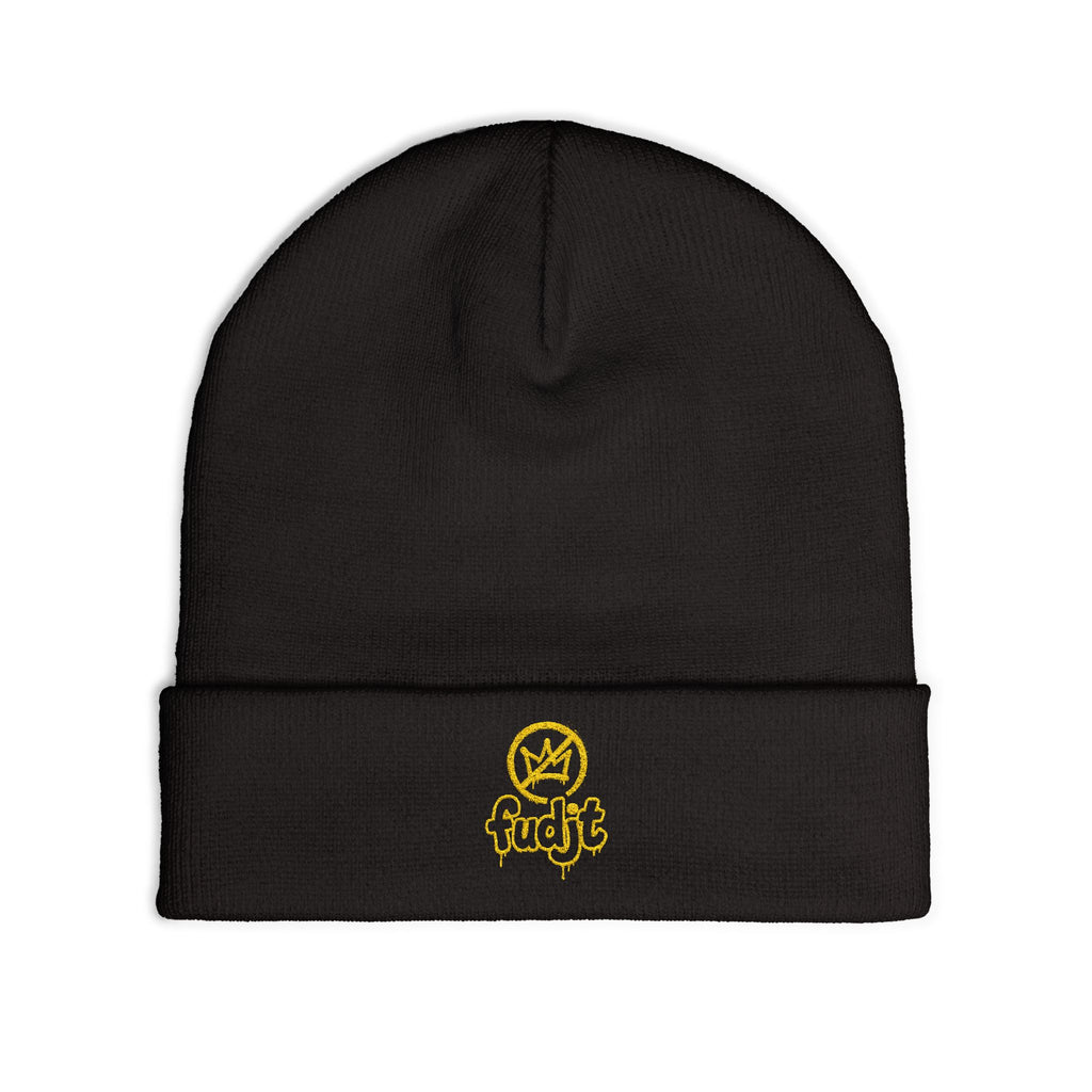 fudjt No Kings Knit Beanie | Gold Embroidery | 6 Colors