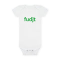 Organic Baby Onesie - Green fudjt design