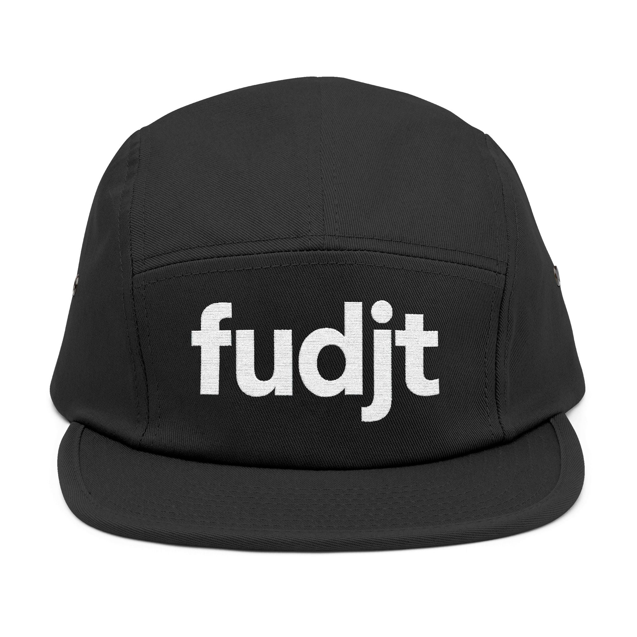 Embroidered 5 Panel Cap - White fudjt Logo - 7 Colors