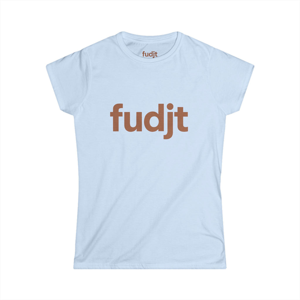 Women's Brown fudjt logo Comfy Stylie Tee | 12 Colors