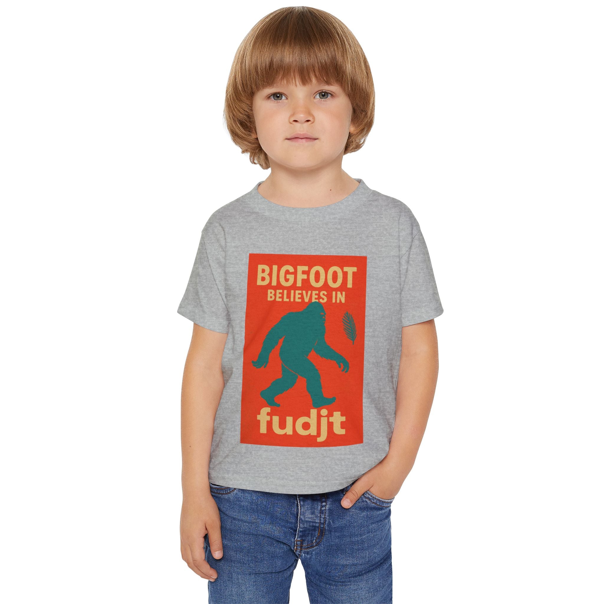 fudjt Toddler Tee with Bigfoot Believes Design | 6 Colors