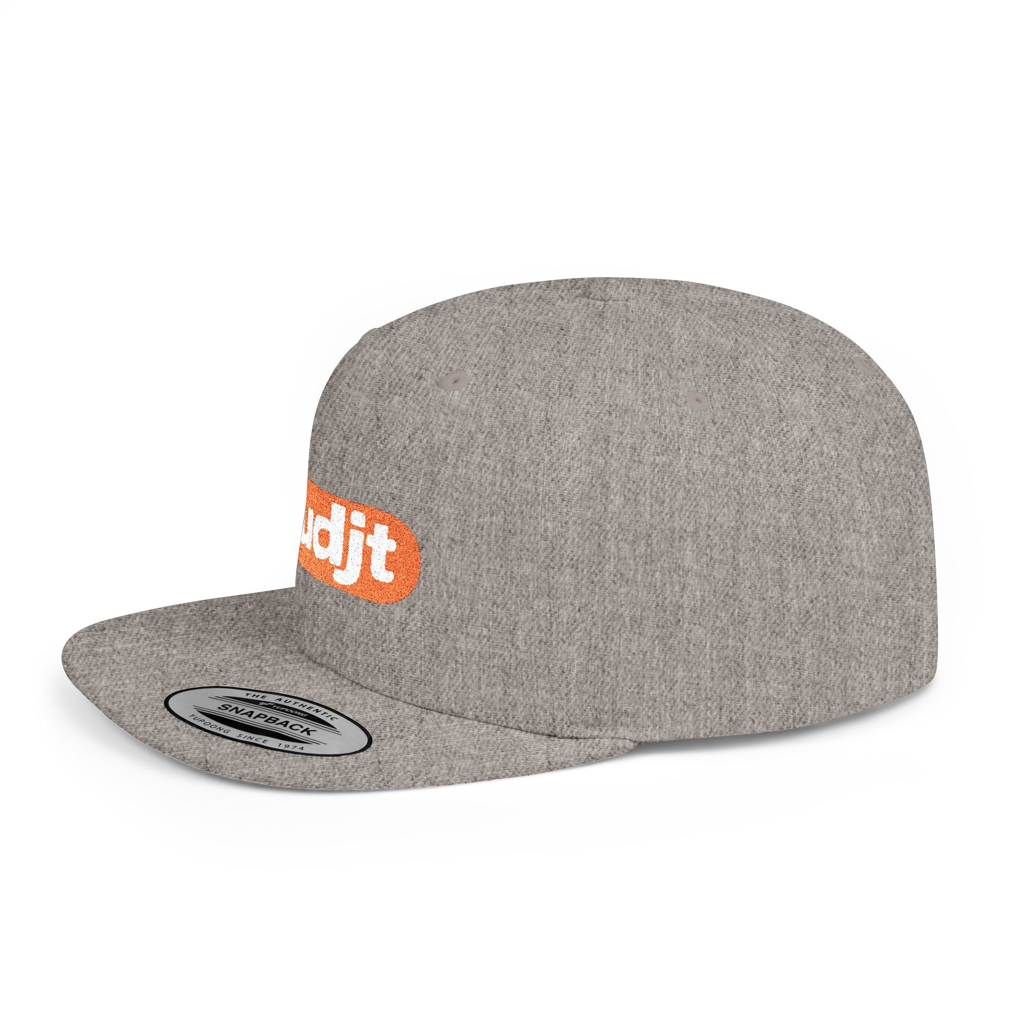 fudjt Flat Bill Snapback Hat | Anti-Supremacy Red Badge Embroidery | 14 Colors