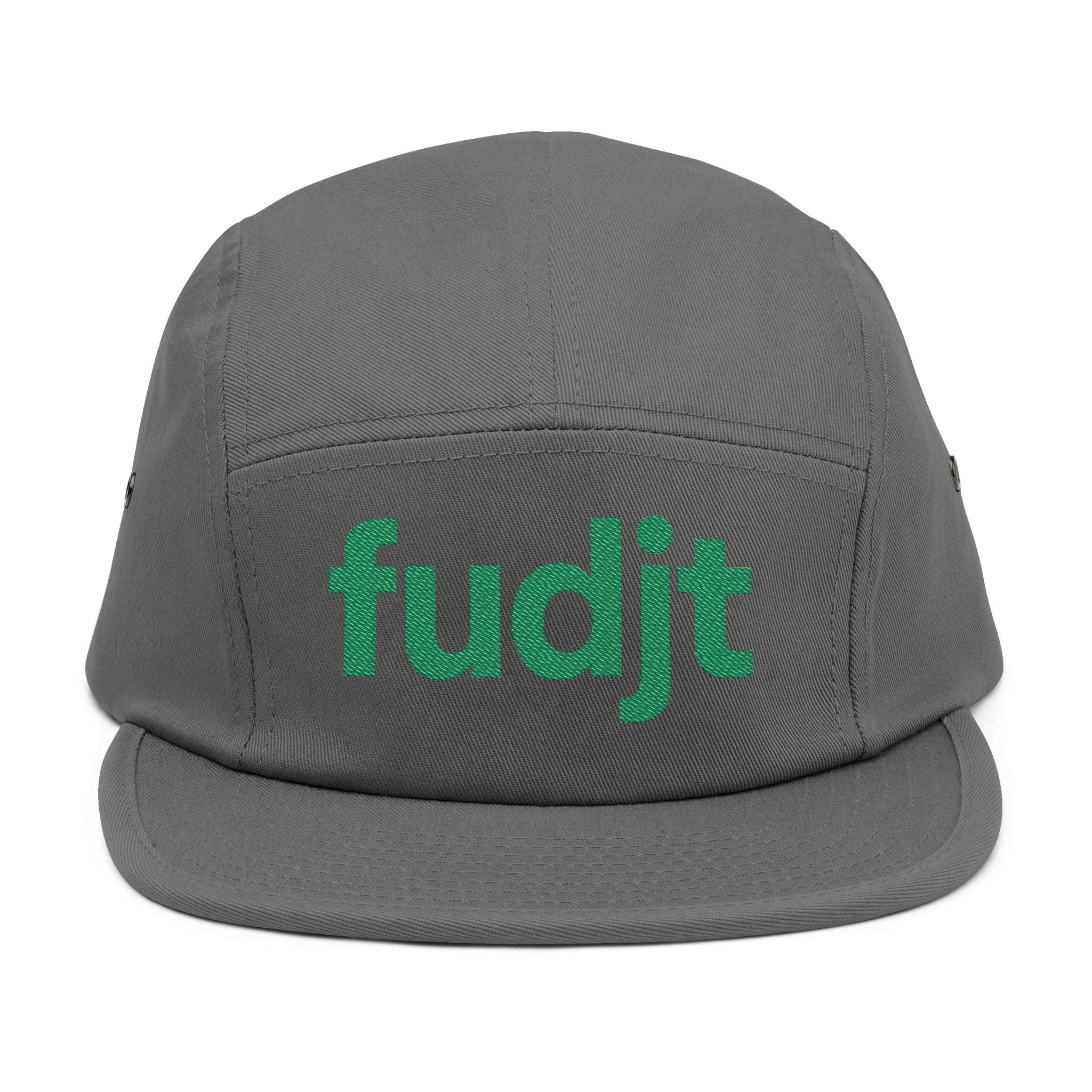 Embroidered 5 Panel Cap - Green fudjt Logo - 7 Colors