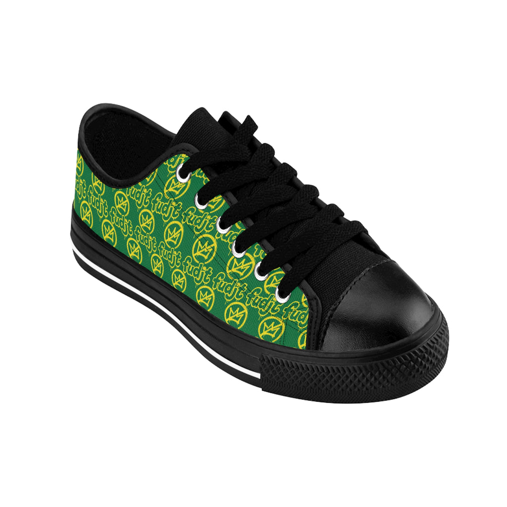 Dark Green Golden fudjt No Kings Street Style Sneakers | Women & Girls All Over 1 Low Top