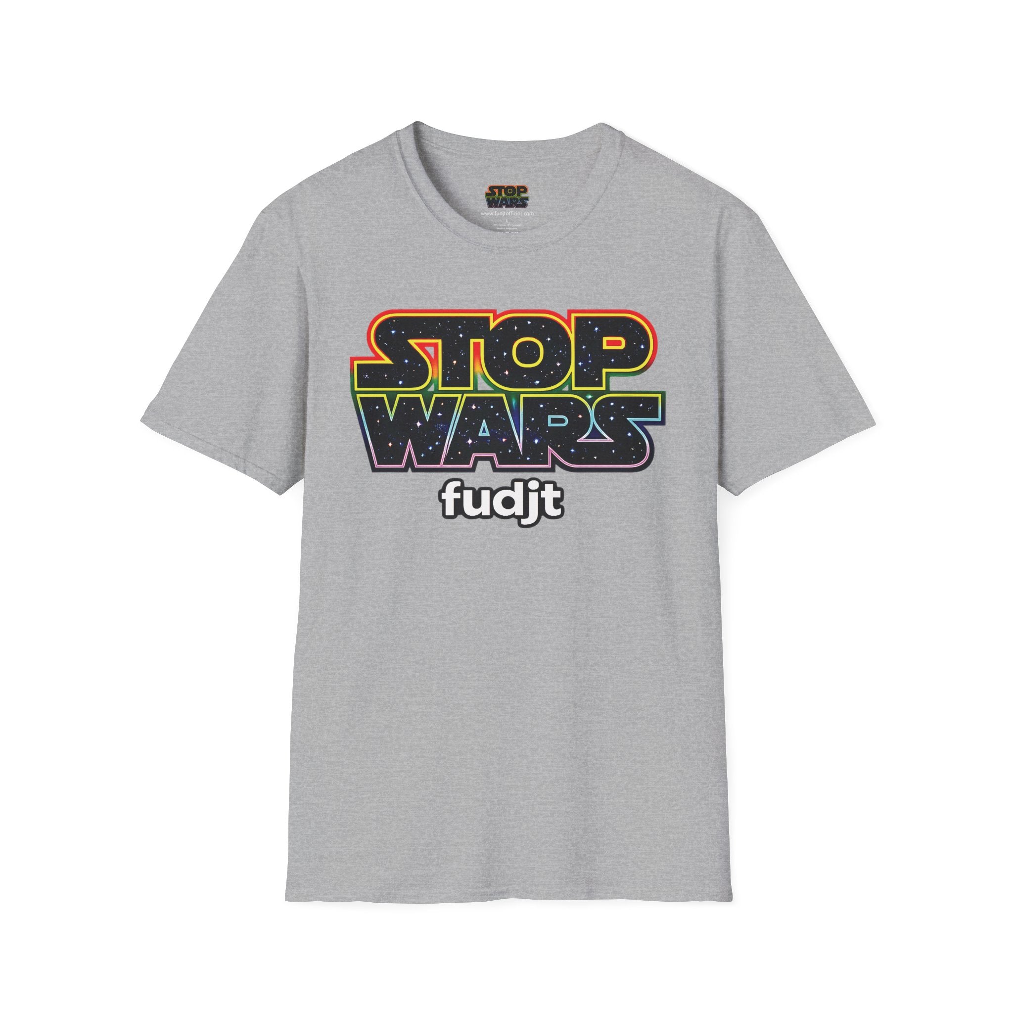 fudjt STOP WARS Everyday Tee - Retro Protest Graphic, White fudjt | 12 Colors