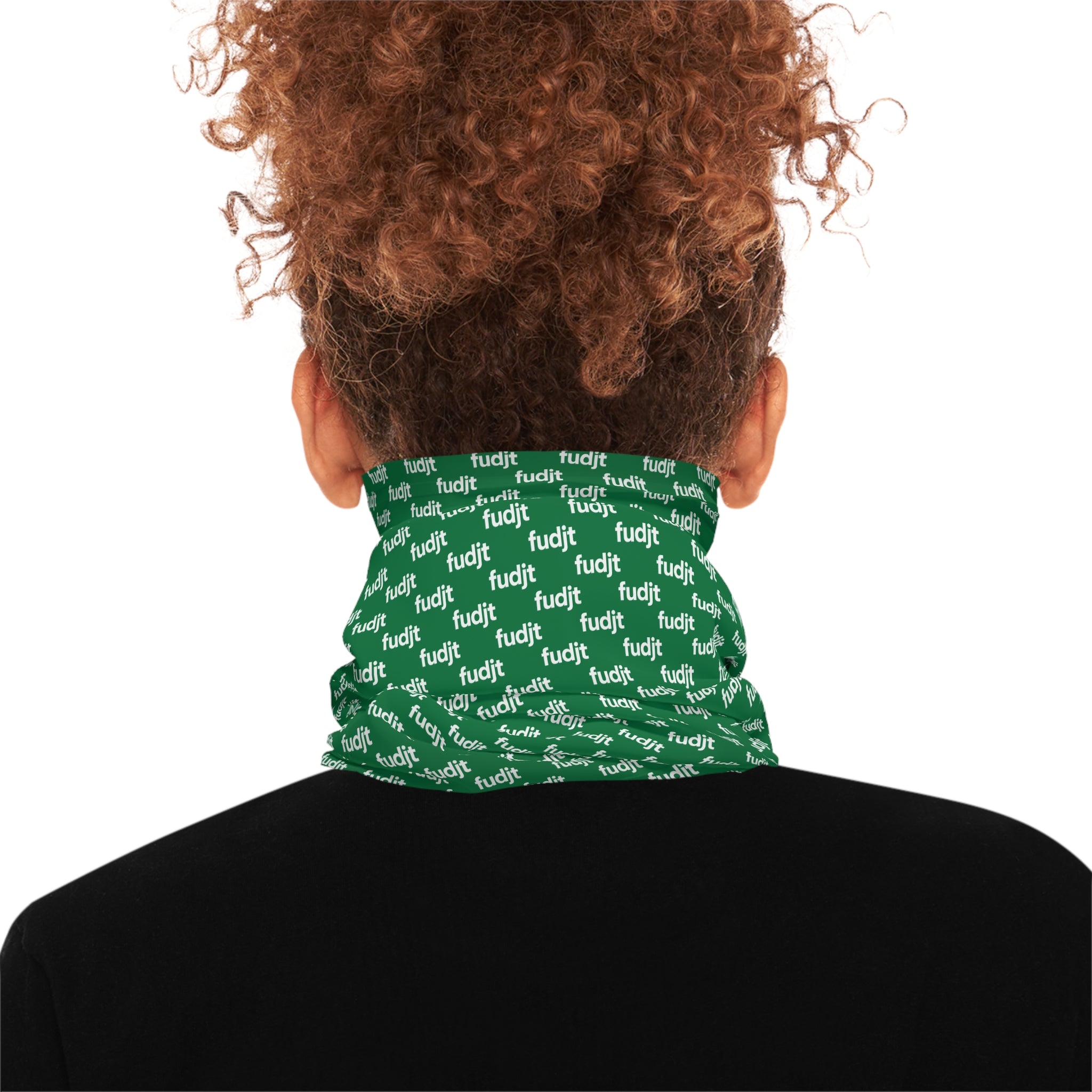 Dark Green & White fudjt Lightweight Neck Gaiter