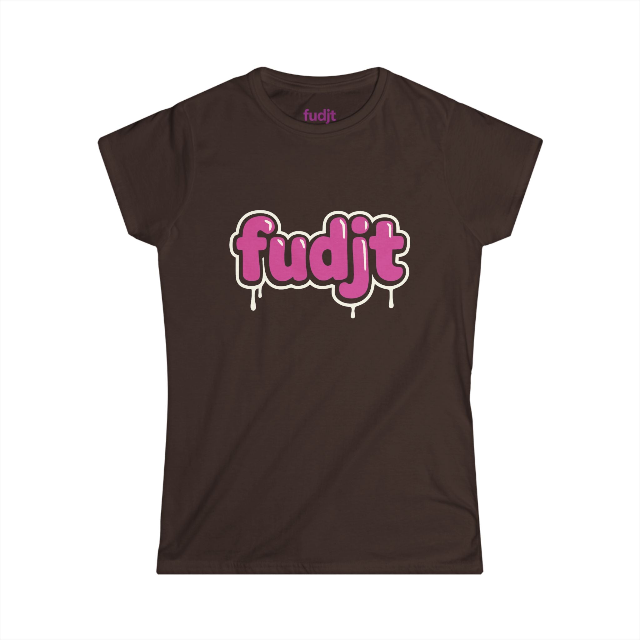 Women's fudjt Pink Drip Comfy Stylie Tee | 12 Colors