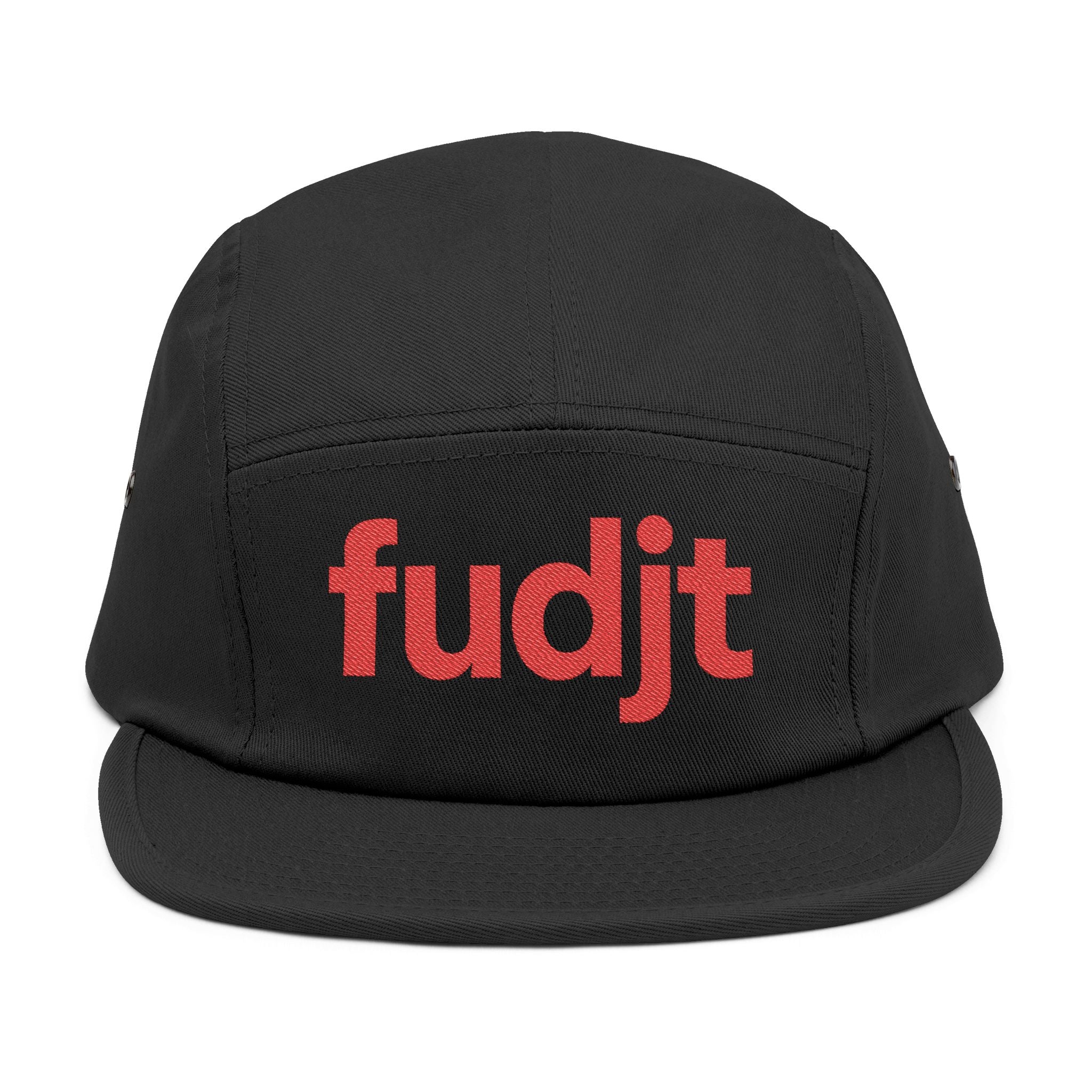 Embroidered 5 Panel Cap - Red fudjt Logo - 6 Colors