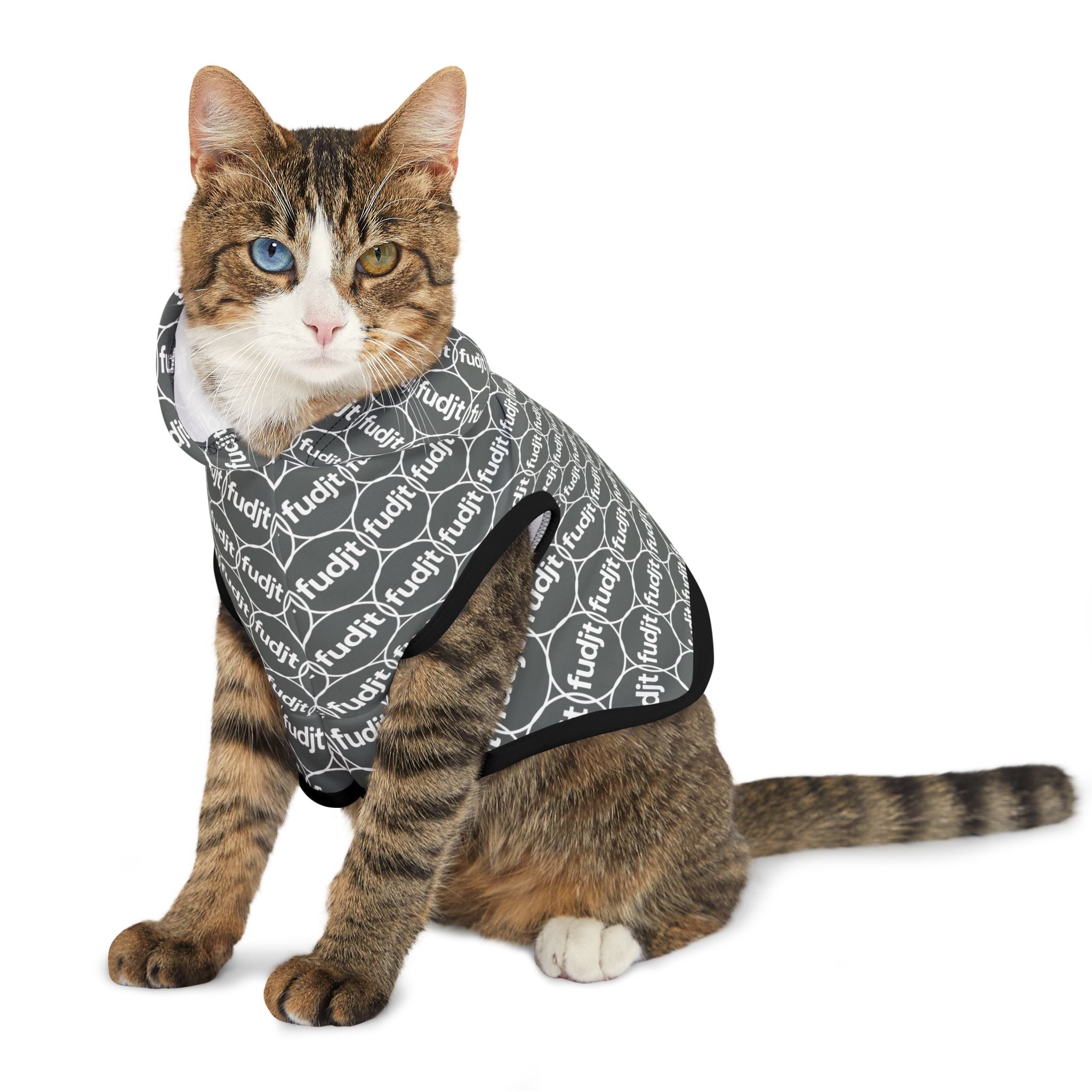 Dark Gray fudjt Pet Hoodie | Unbroken Chain 2.5 | 7 Sizes