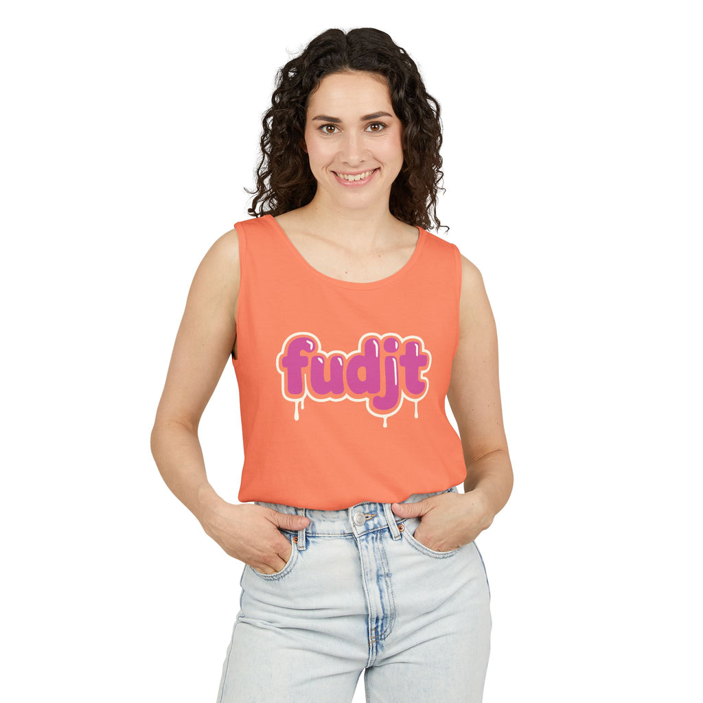 Pink Drip fudjt Long Tank Top | 16 Colors