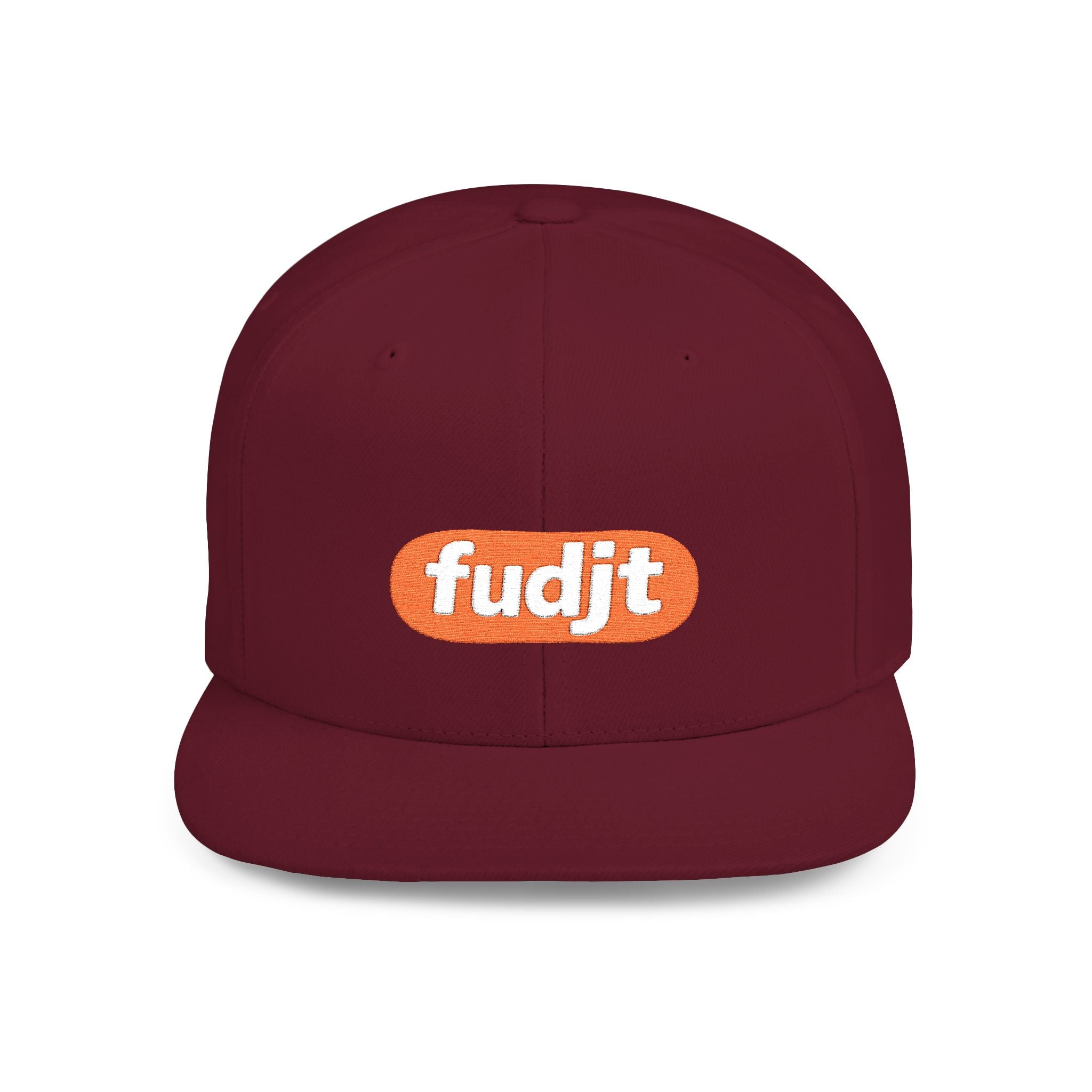 fudjt Flat Bill Snapback Hat | Anti-Supremacy Red Badge Embroidery | 14 Colors
