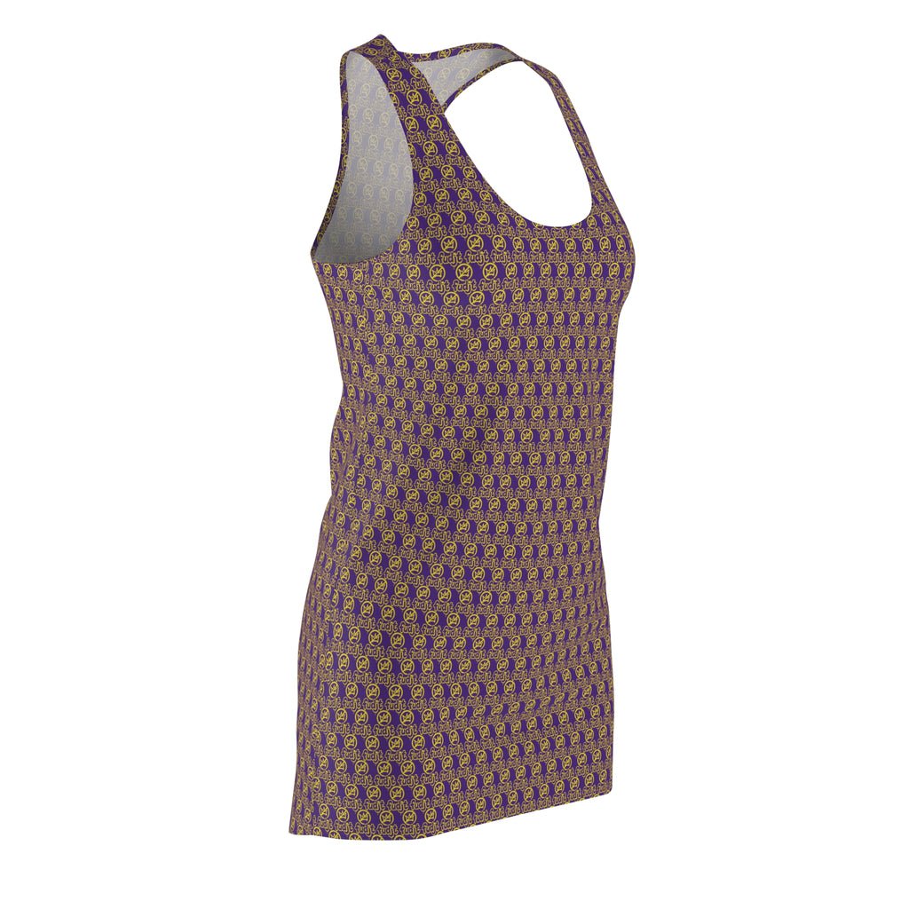 Purple Golden fudjt No Kings 1.25 Chic Racerback Dress