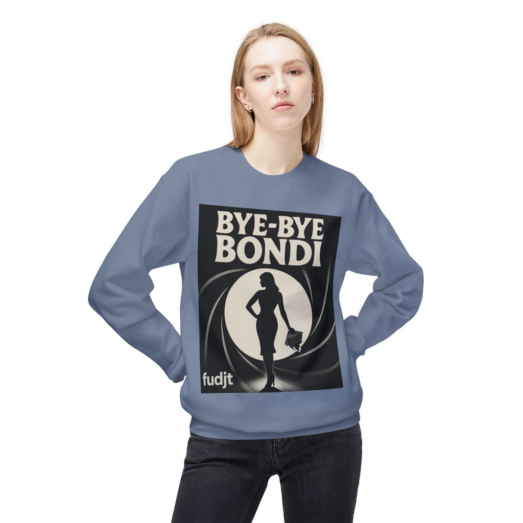 BYE-BYE BONDI | Black Smoke Screen Retro Fudjt Crewneck Sweatshirt | 14 Colors