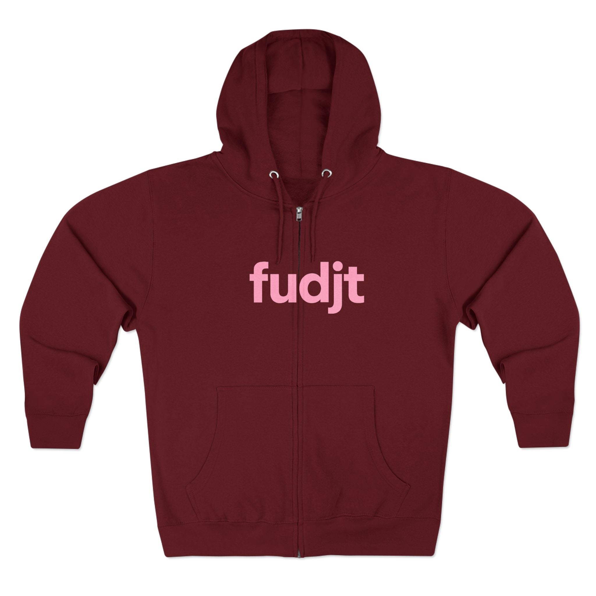 Zip Hoodie with Pink fudjt Design | Cozy Everyday Comfort | 8 Colors