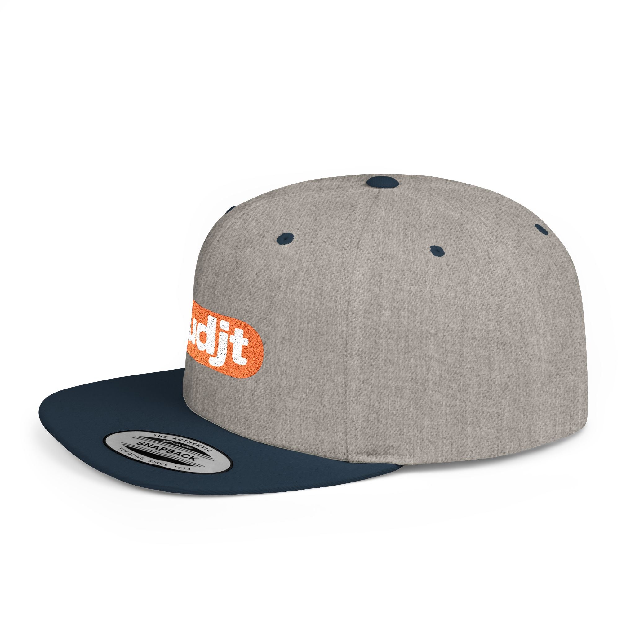 fudjt Flat Bill Snapback Hat | Anti-Supremacy Red Badge Embroidery | 14 Colors