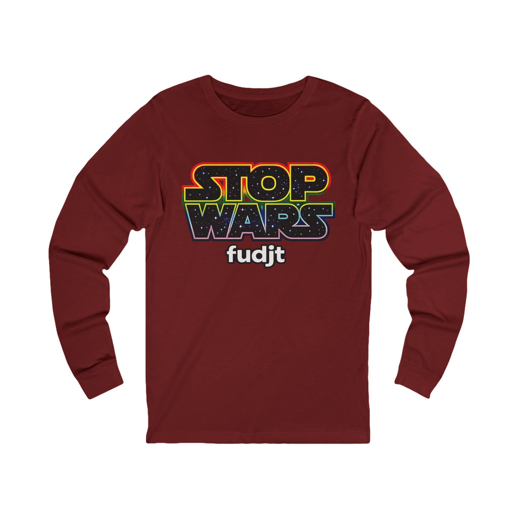 fudjt Stop Wars Long Sleeve Tee | White fudjt | 13 Colors
