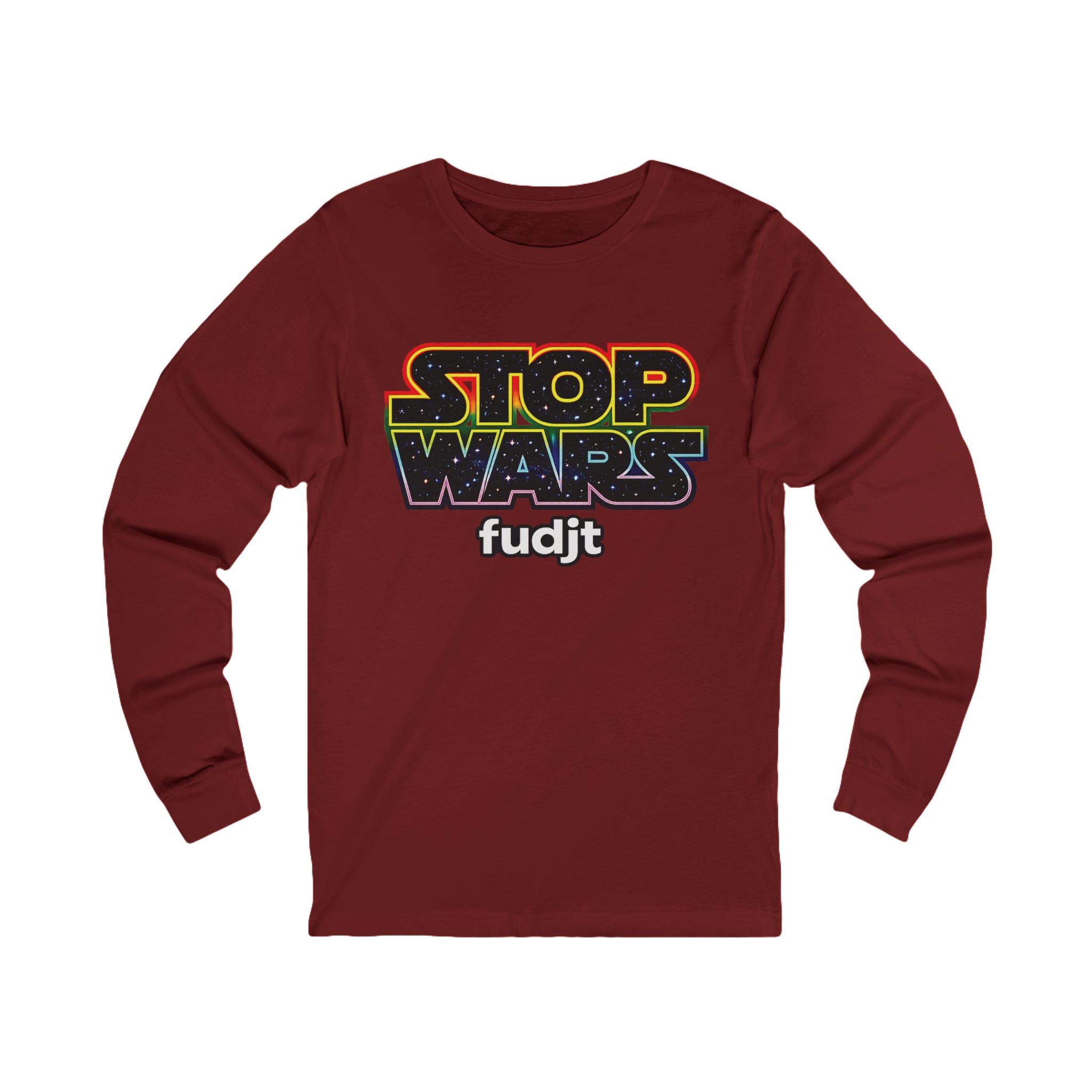 fudjt Stop Wars Long Sleeve Tee | White fudjt | 13 Colors