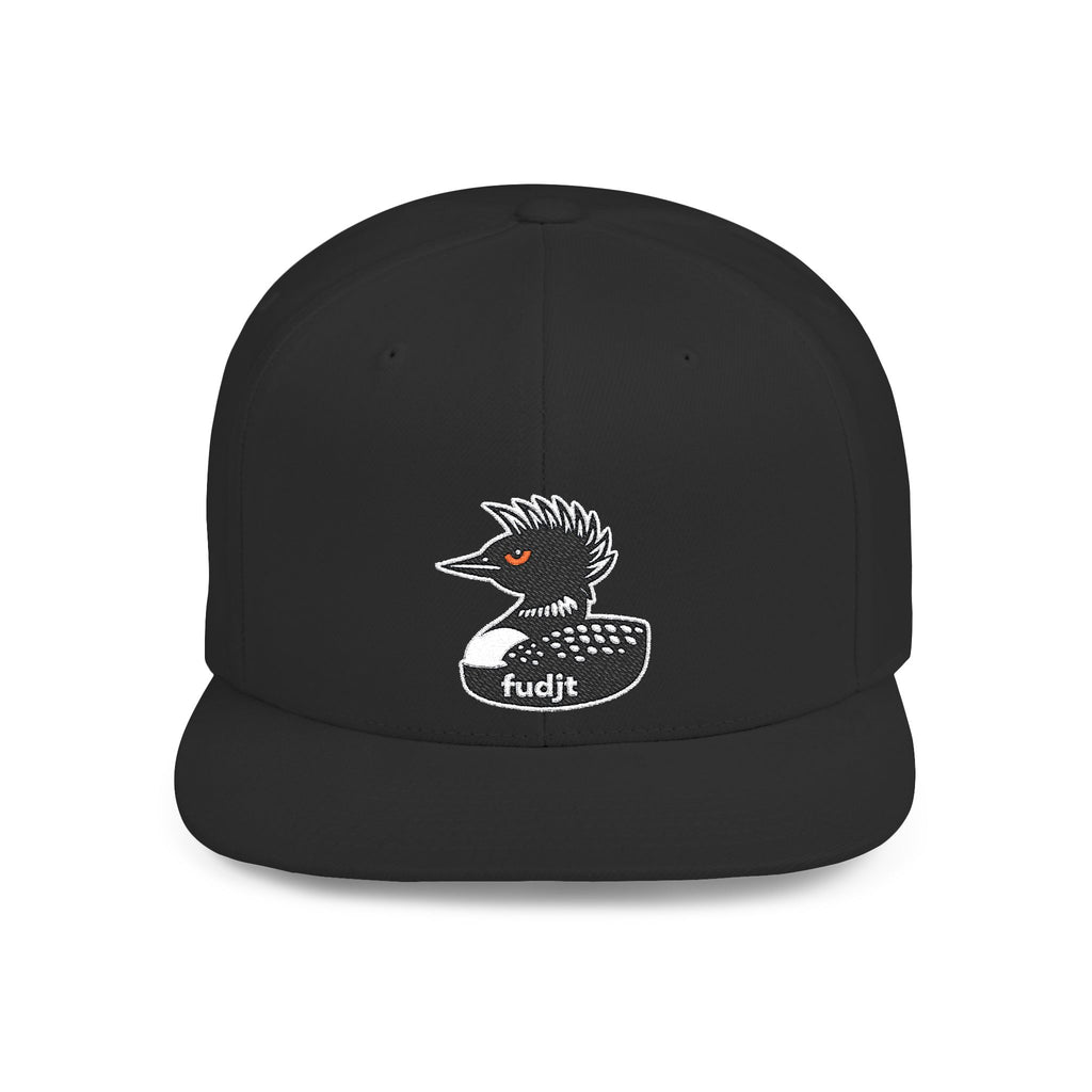 fudjt Flat Bill Snapback Hat | Rebel Loon Decoy Embroidery | 15 Colors