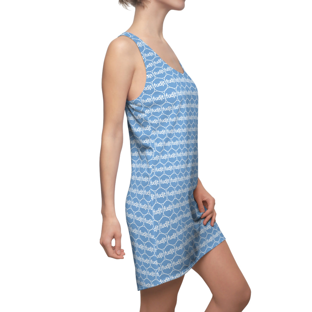 Light Blue fudjt Unbroken Chain 2.5 Chic Racerback Dress