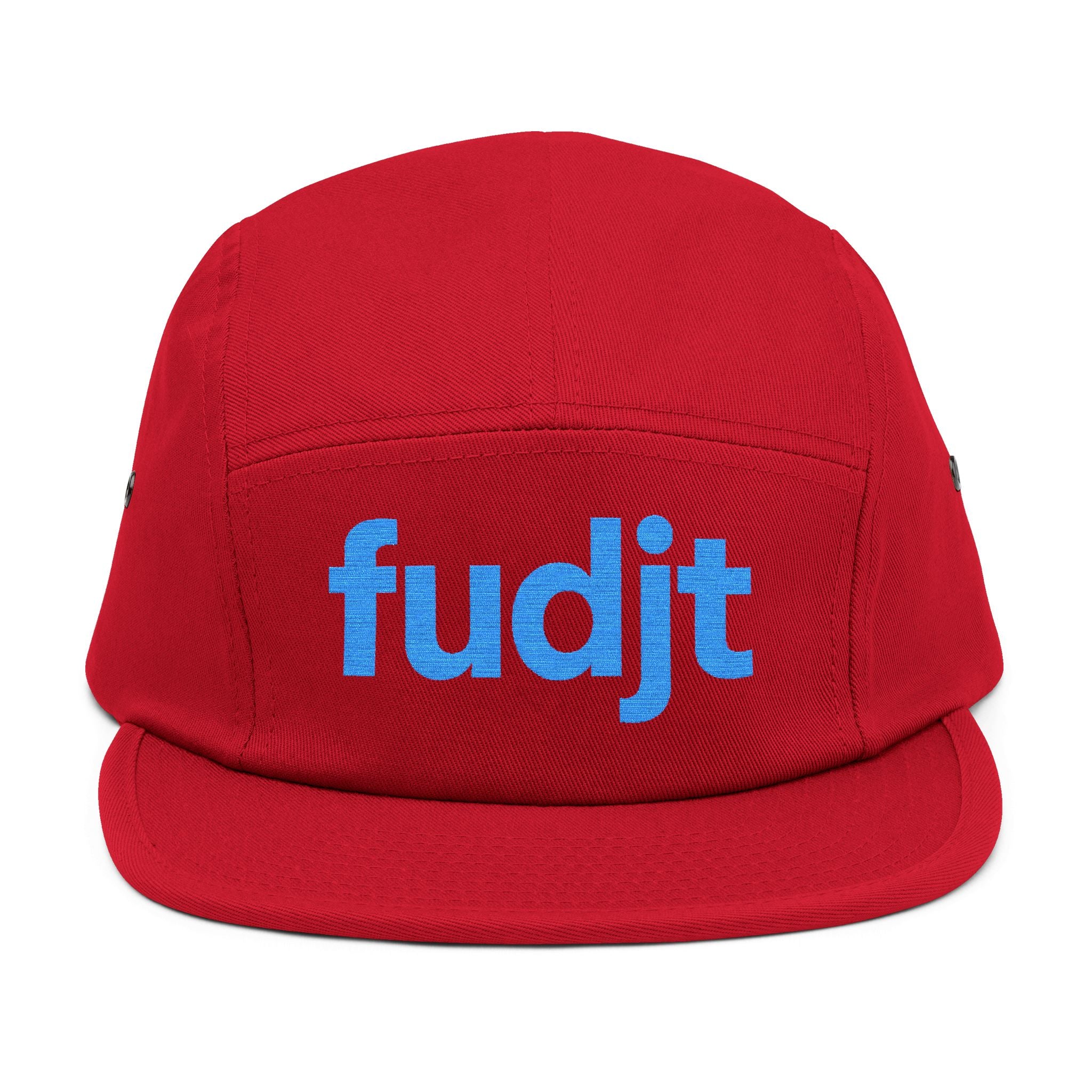 Embroidered 5 Panel Cap - Turquoise fudjt Logo - 6 Colors