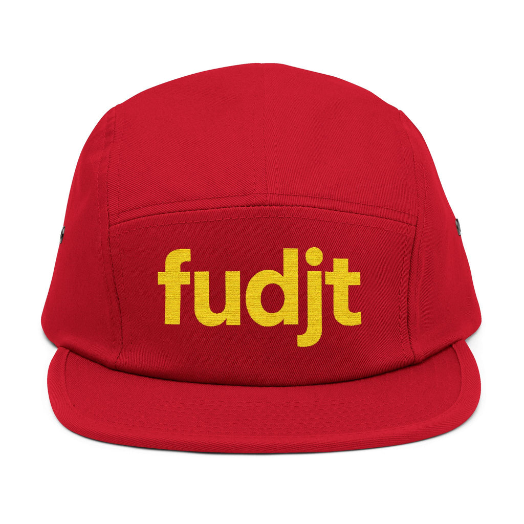 Embroidered 5 Panel Cap - Gold fudjt Logo - 7 Colors