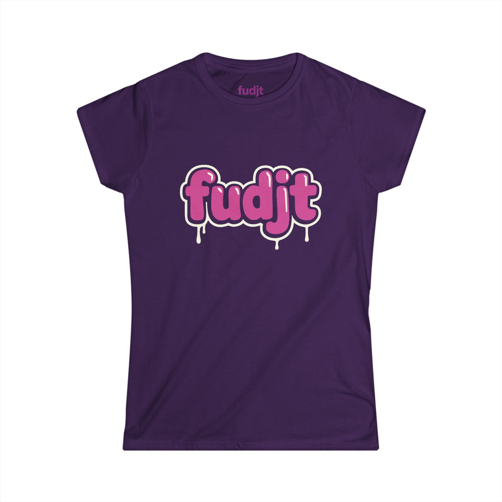 Women's fudjt Pink Drip Comfy Stylie Tee | 12 Colors