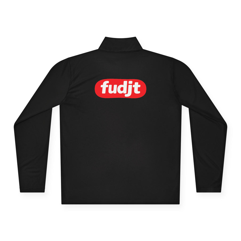 fudjt Anti-Supremacy Red Badge Quarter-Zip Performance Pullover | Bold Backside | 7 Colors
