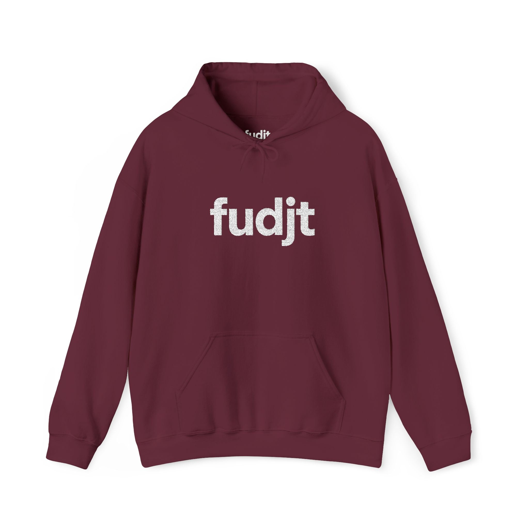 White fudjt Embroidered Heavy Blend Hooded Sweatshirt | 15 Colors | Stand For Something.